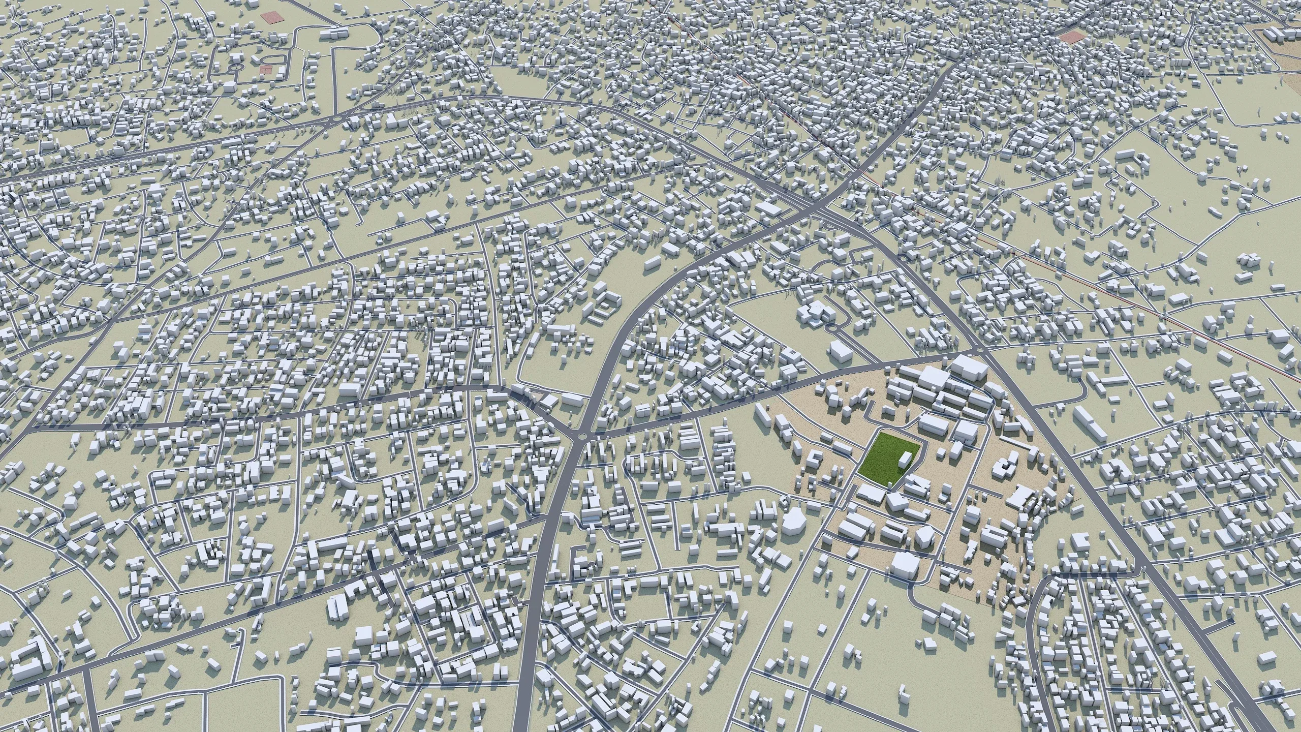 Owerri city Nigeria 3d model 30km
