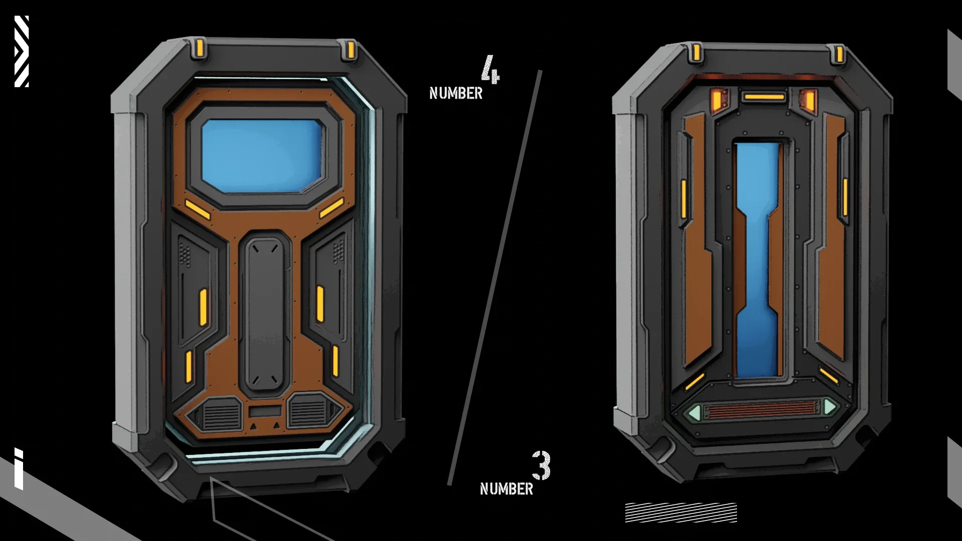 20 Futuristic Sci-Fi Door kitbash_vol.4