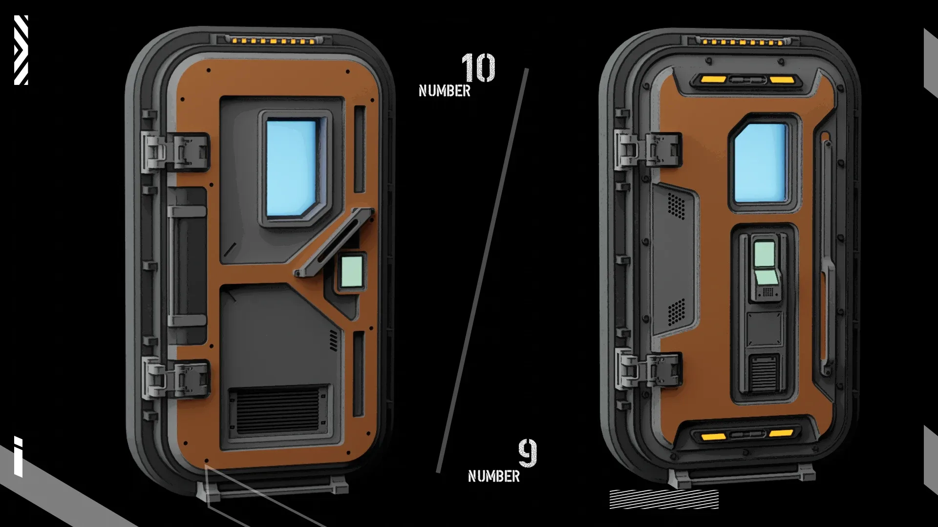 20 Futuristic Sci-Fi Door kitbash_vol.4