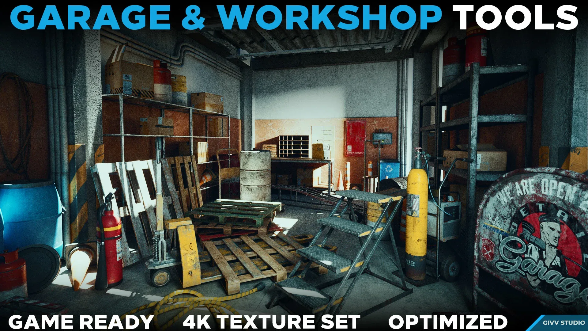 GARAGE & WORKSHOP TOOLS - GAME READY PROPS AND MATERIALS