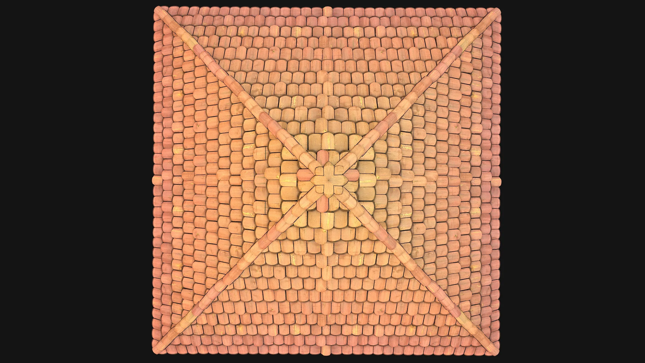 Medieval Tile Pyramid Roof