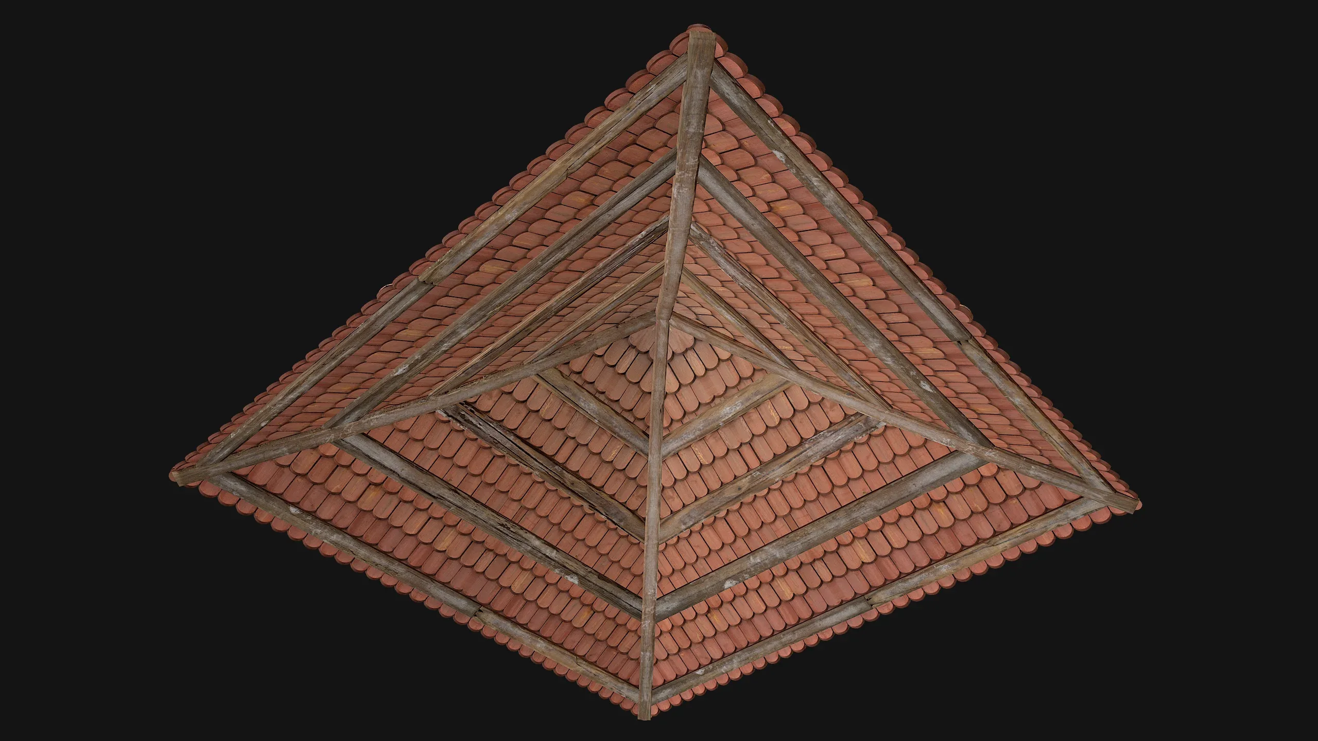 Medieval Tile Pyramid Roof
