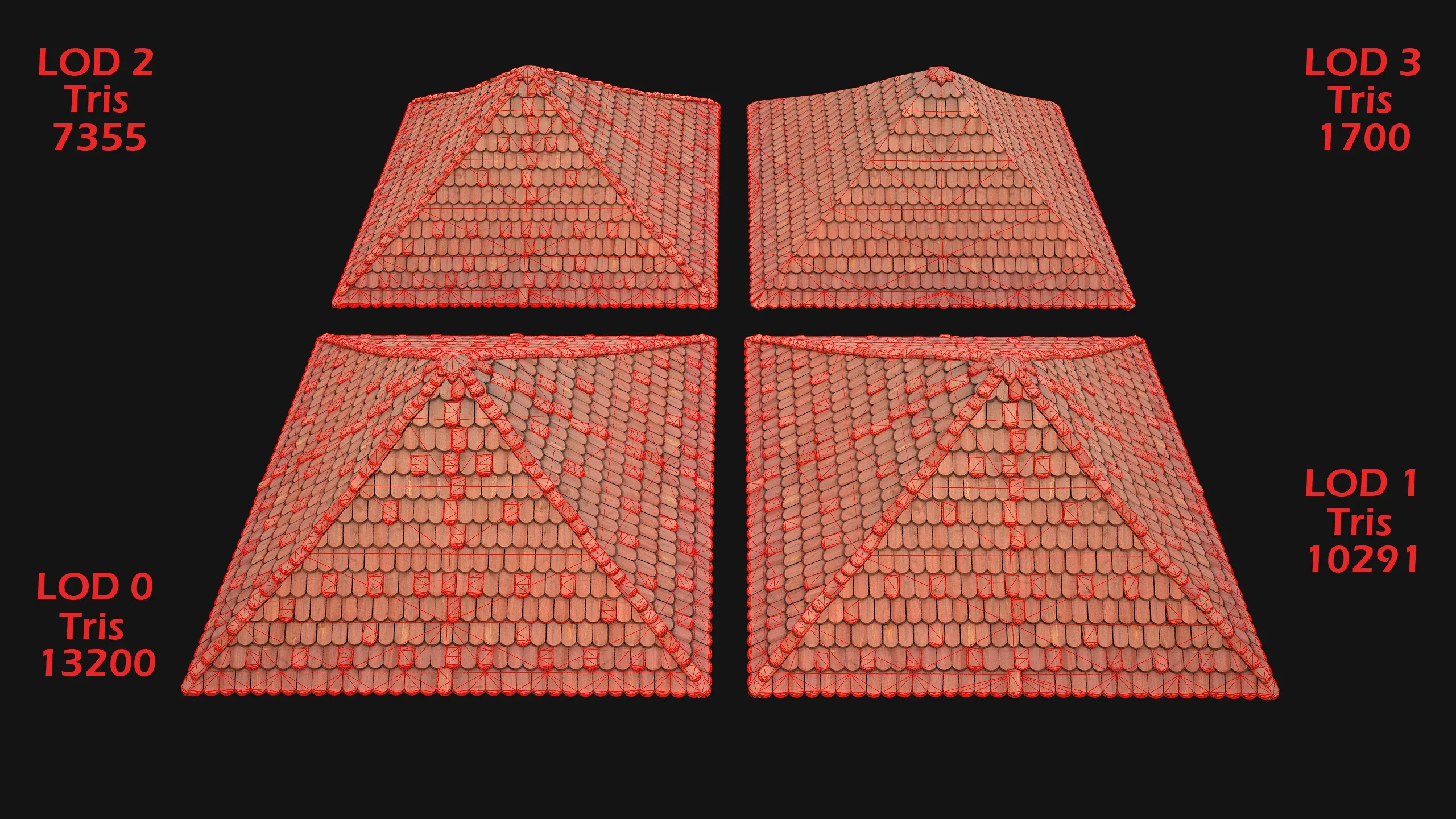 Medieval Tile Pyramid Roof