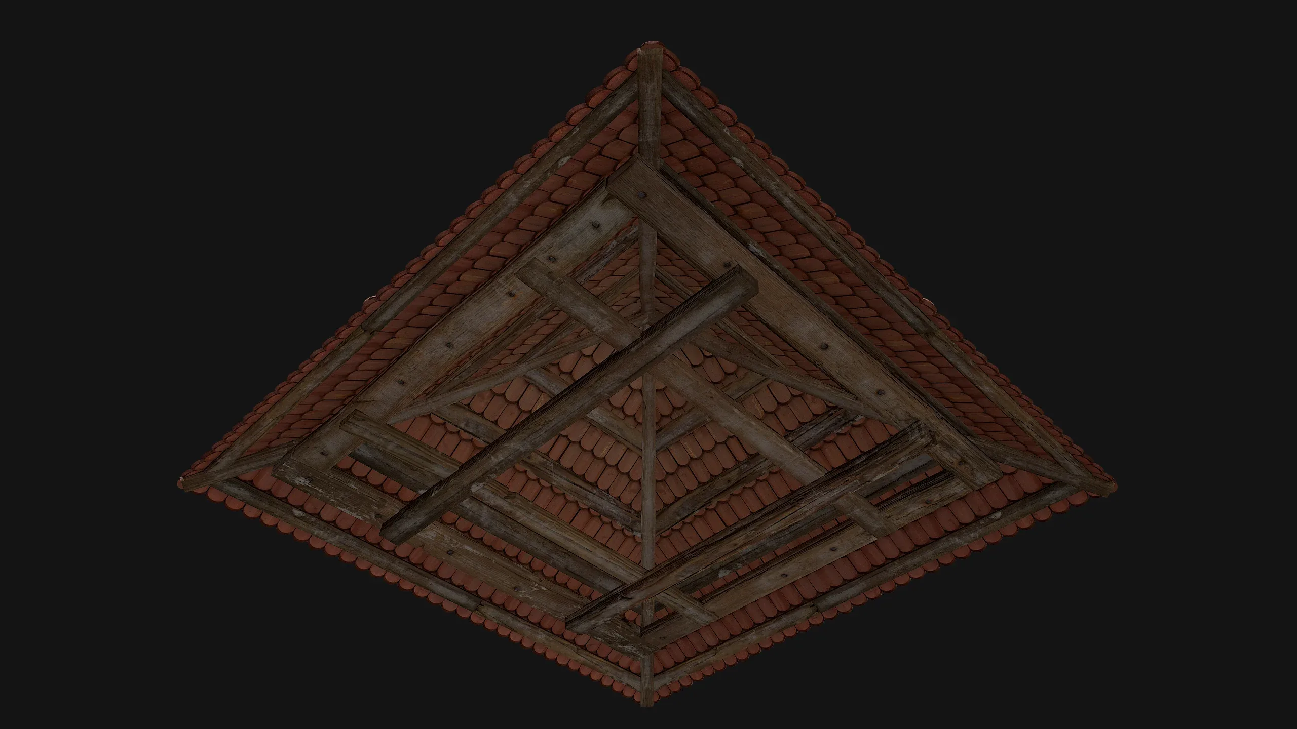 Medieval Tile Pyramid Roof
