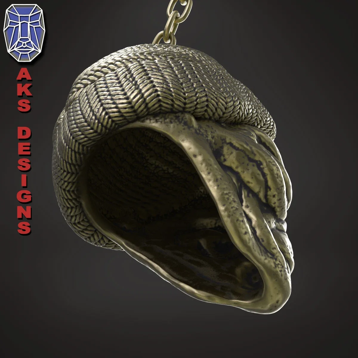 skull Pendant jewelry ALien with cap v1 3D print model