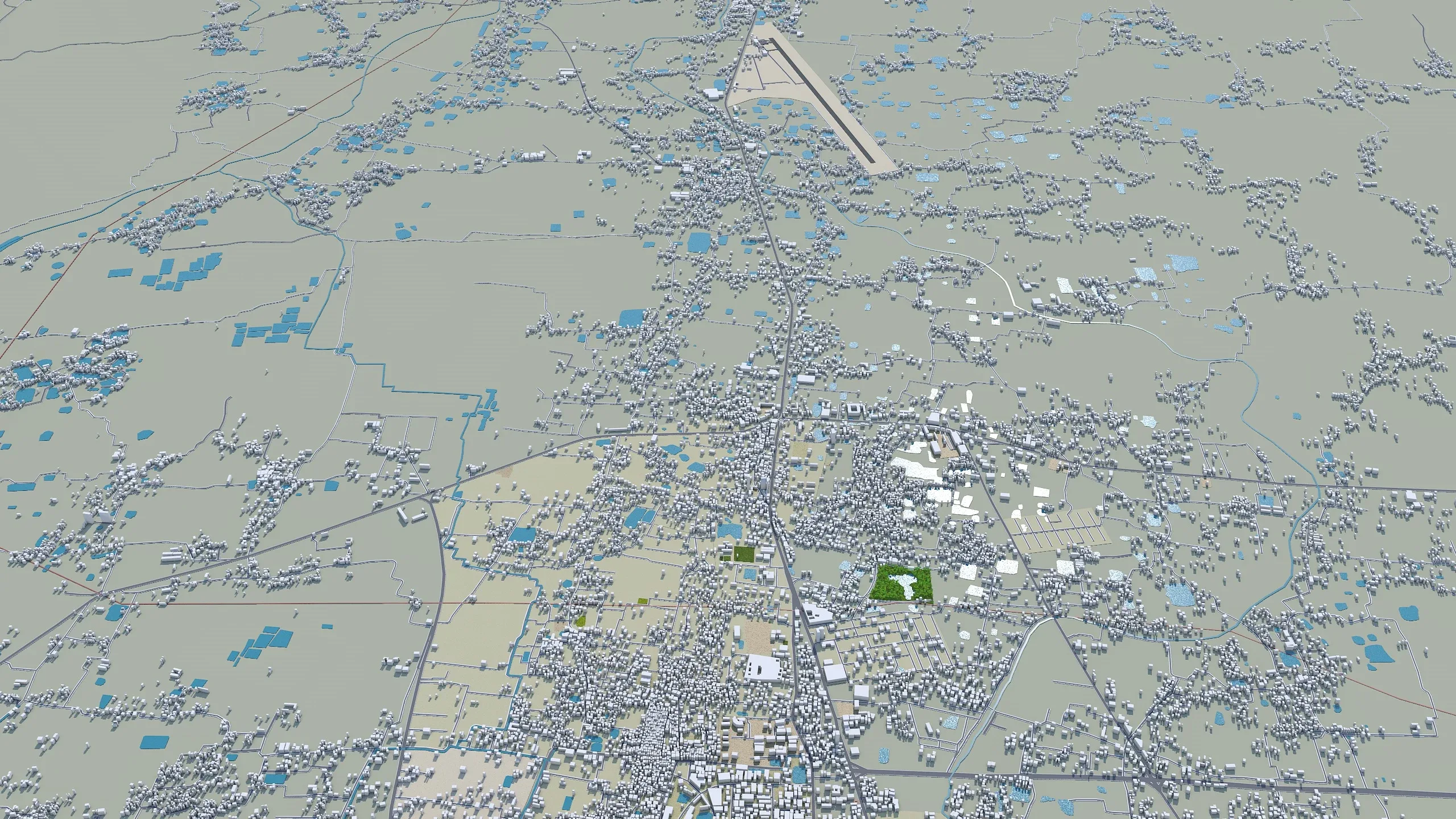 Rajshahi city Bangladesh 3d model 25km