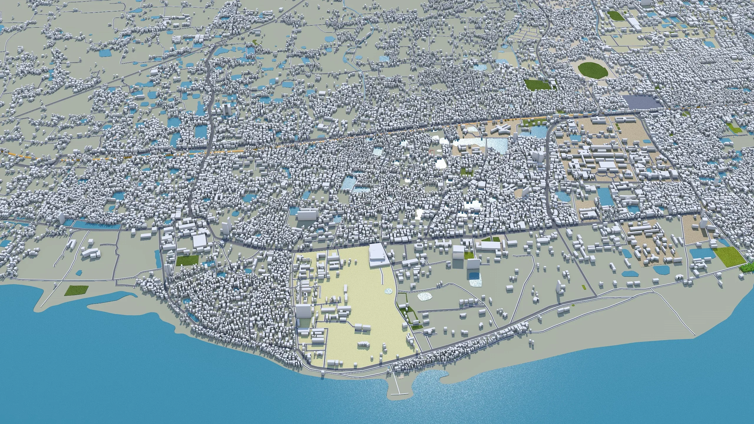 Rajshahi city Bangladesh 3d model 25km