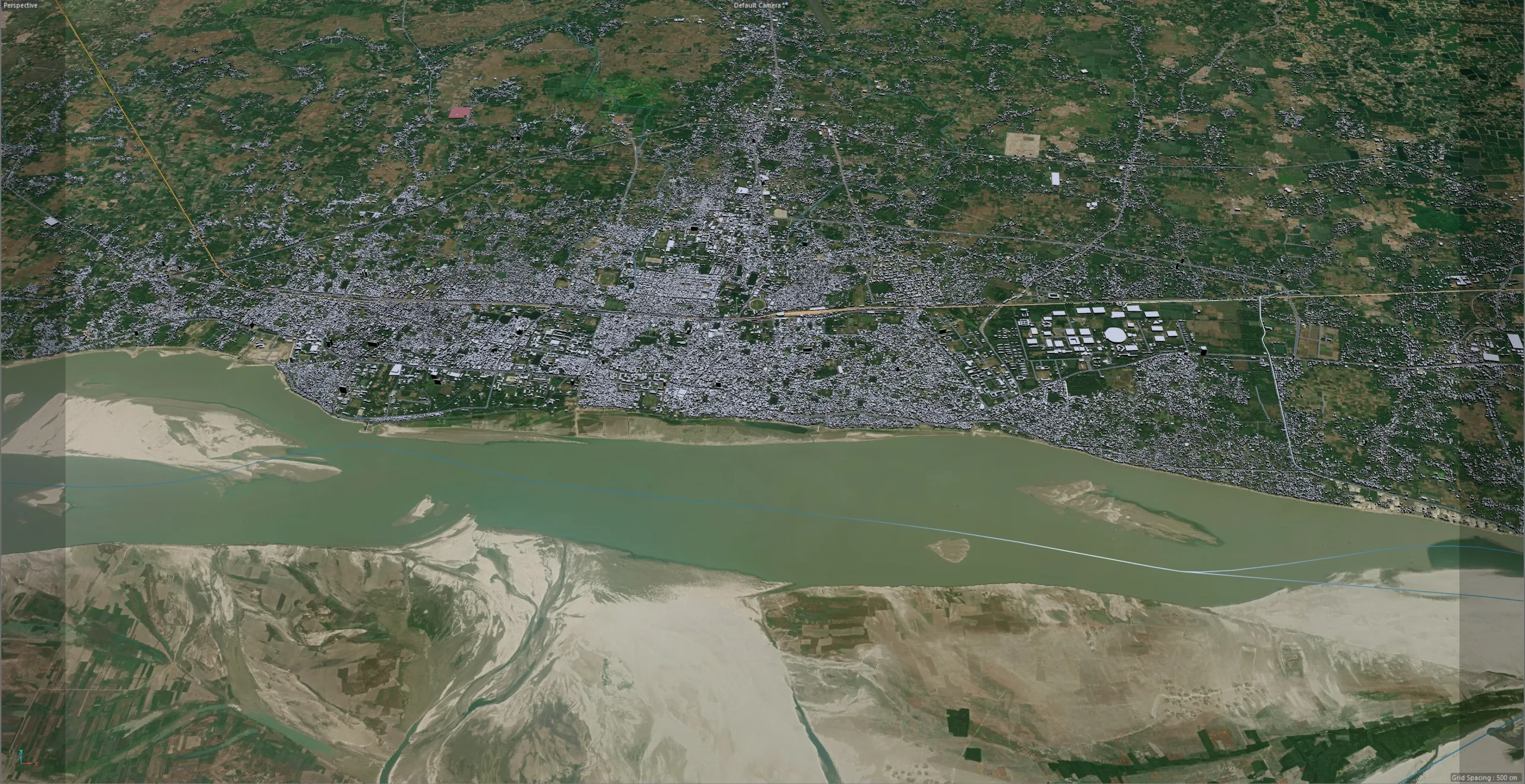 Rajshahi city Bangladesh 3d model 25km