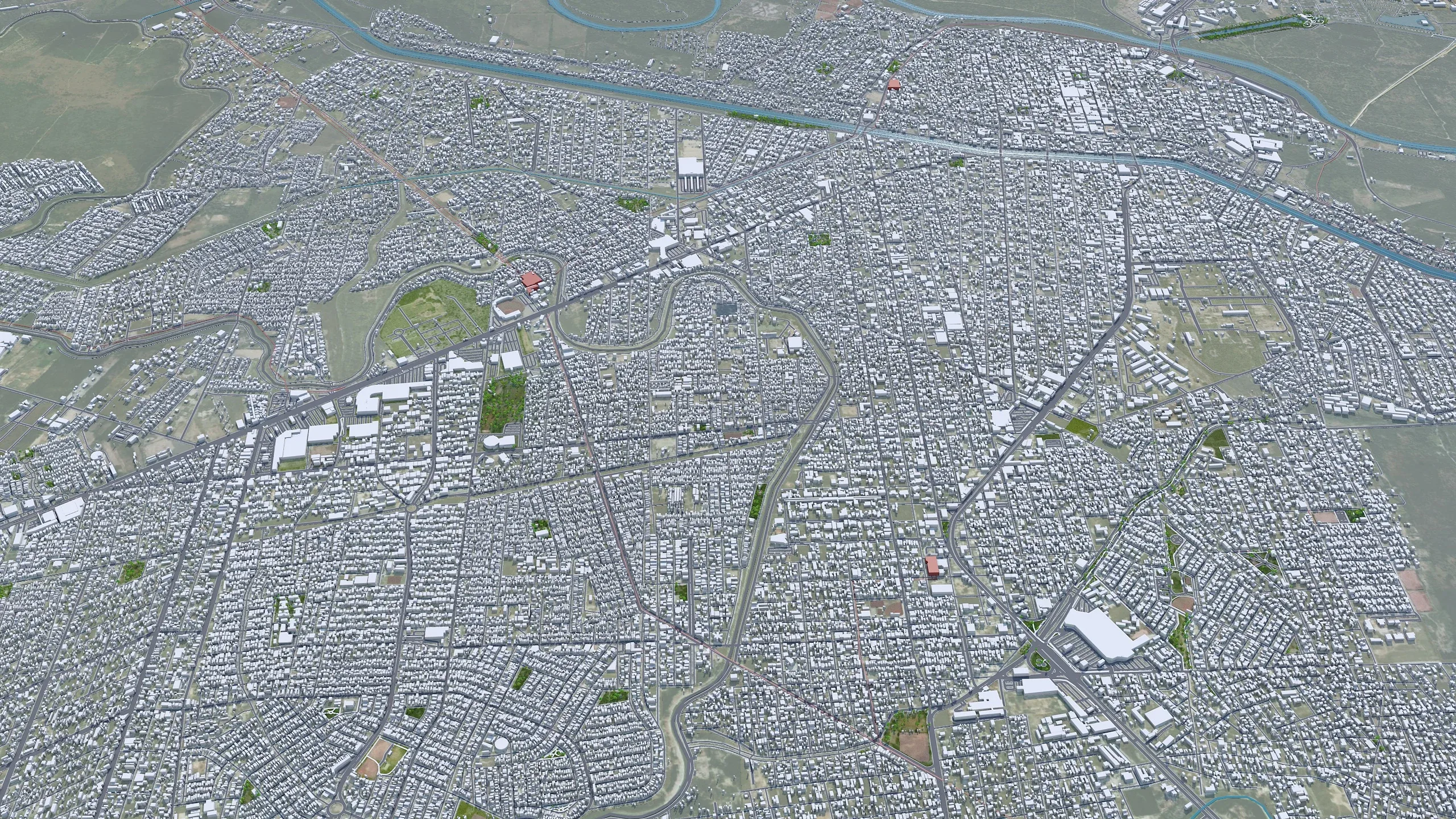 Reynosa city Tamaulipas Mexico 3d model 30km
