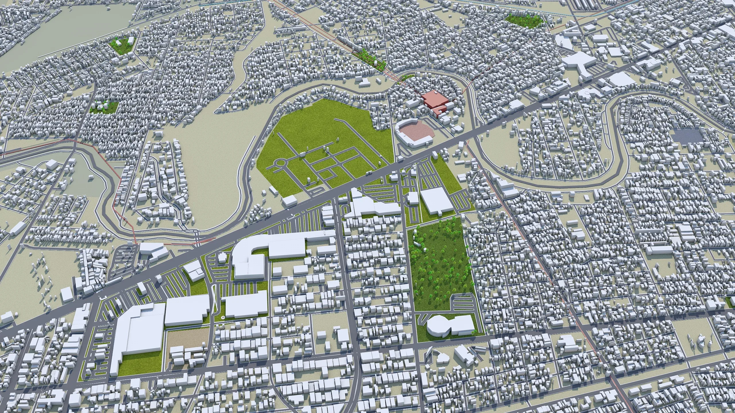 Reynosa city Tamaulipas Mexico 3d model 30km