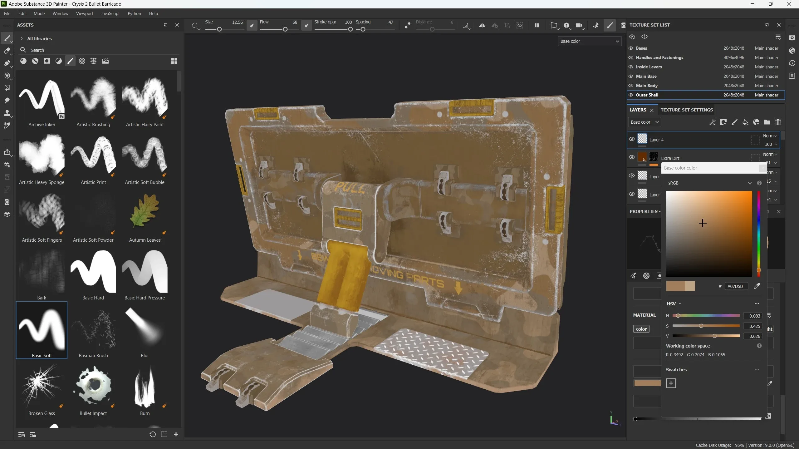 Creating a Sc-Fi Barricade Process in Maya and Substance 3D Painter