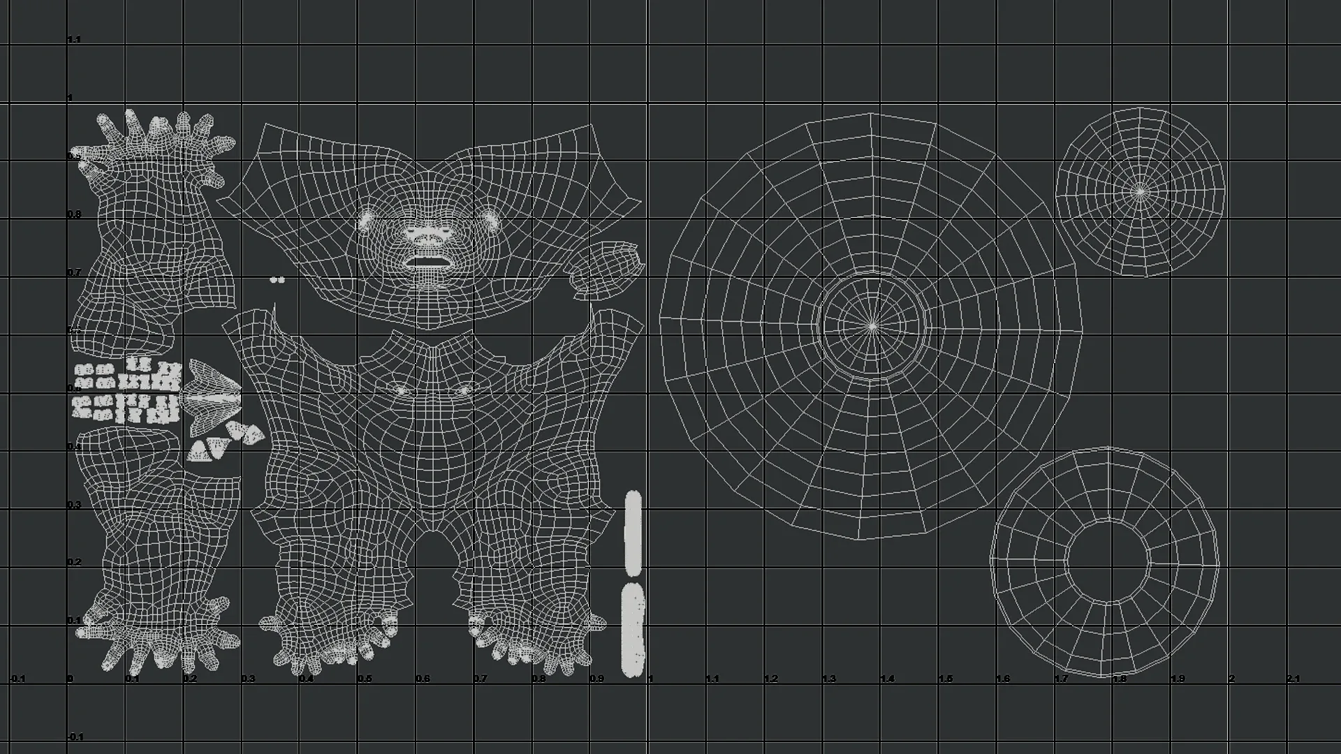 Gorilla BaseMesh - Topology + UV Map