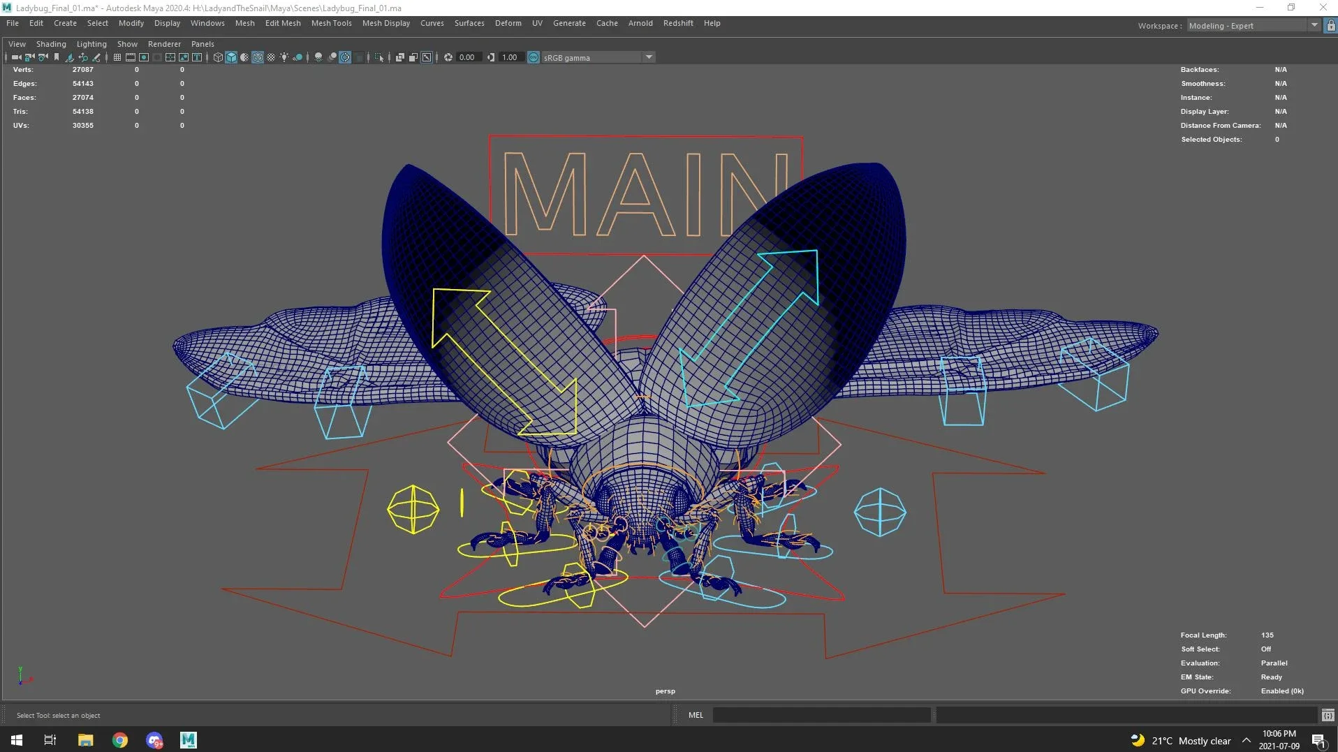 Hyper-realistic Ladybug Rig