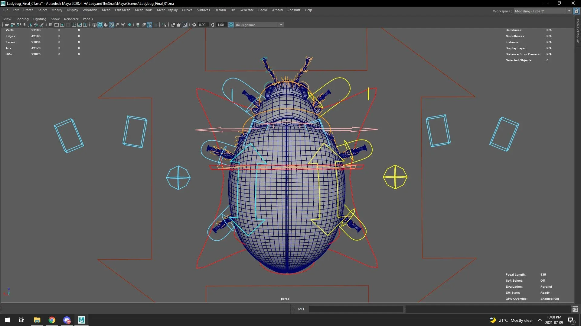 Hyper-realistic Ladybug Rig