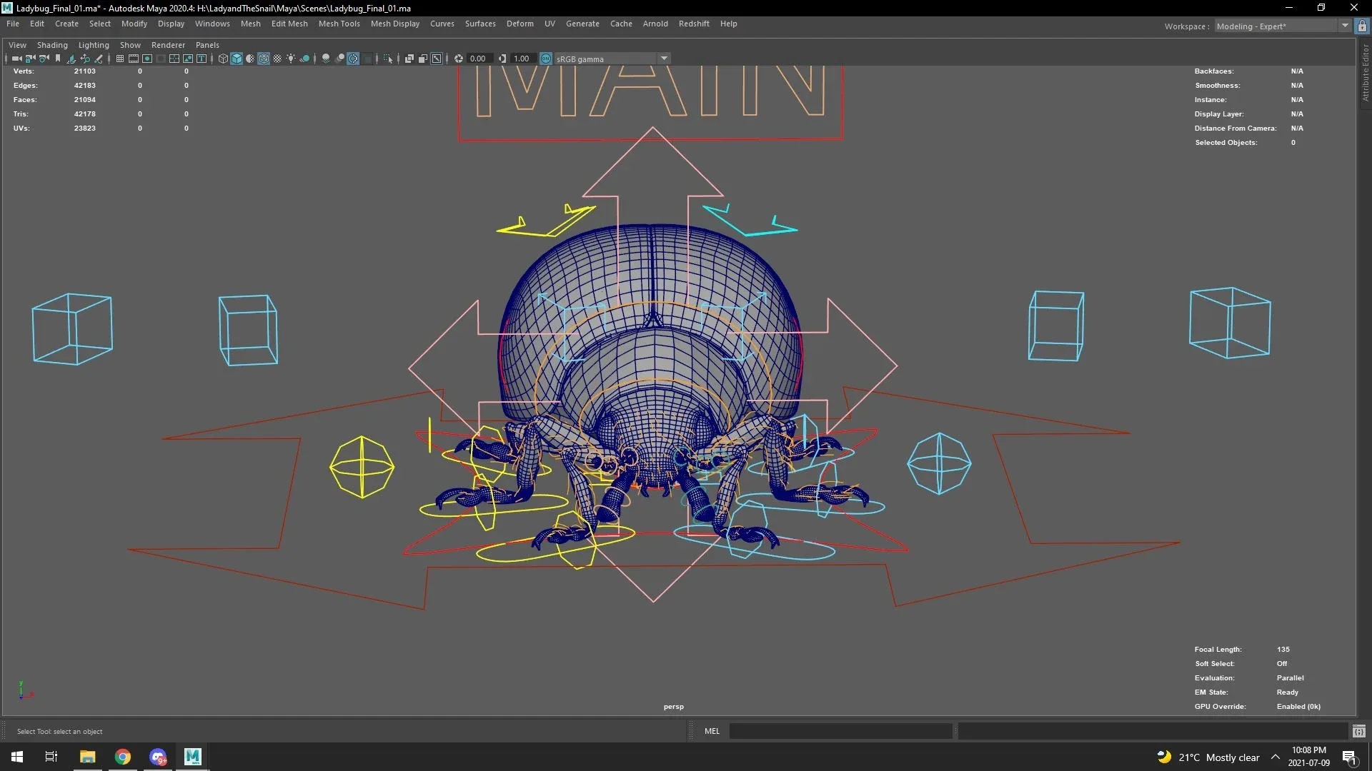 Hyper-realistic Ladybug Rig