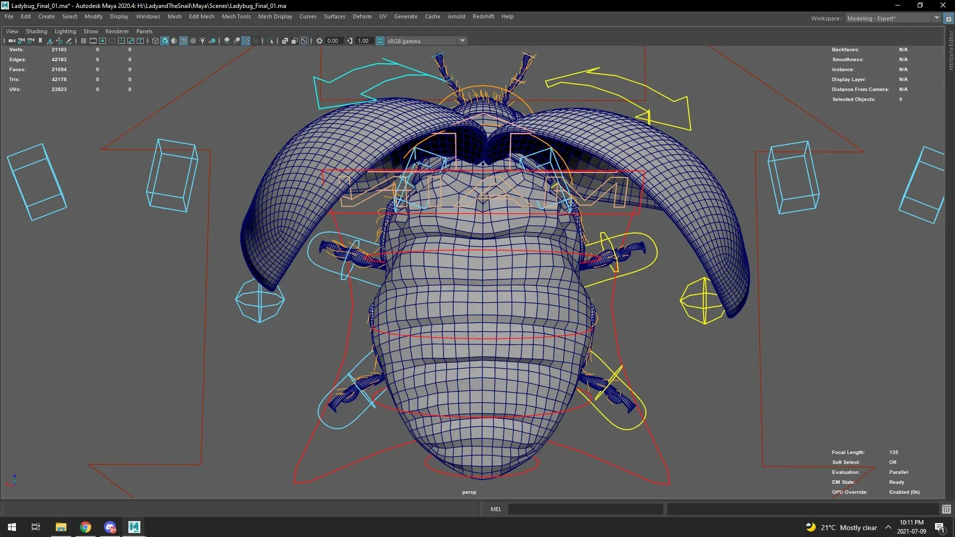 Hyper-realistic Ladybug Rig