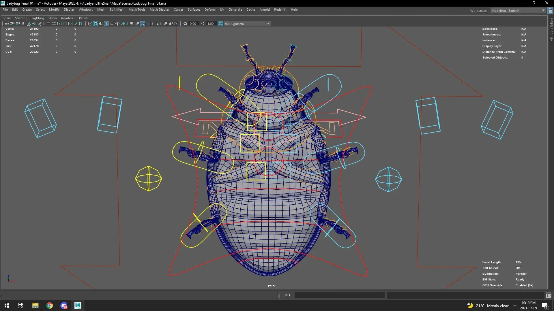 Hyper-realistic Ladybug Rig