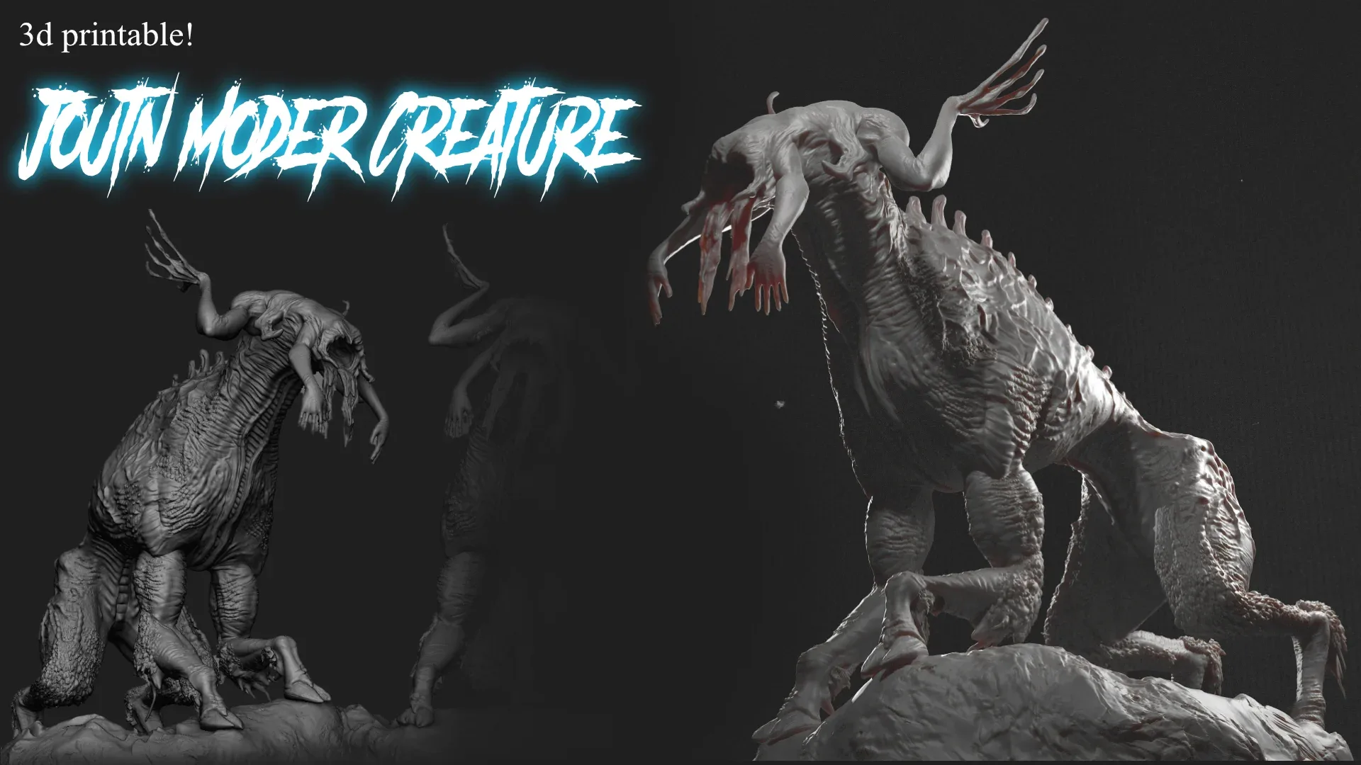 3D Printable Joutn Moder Creature Model