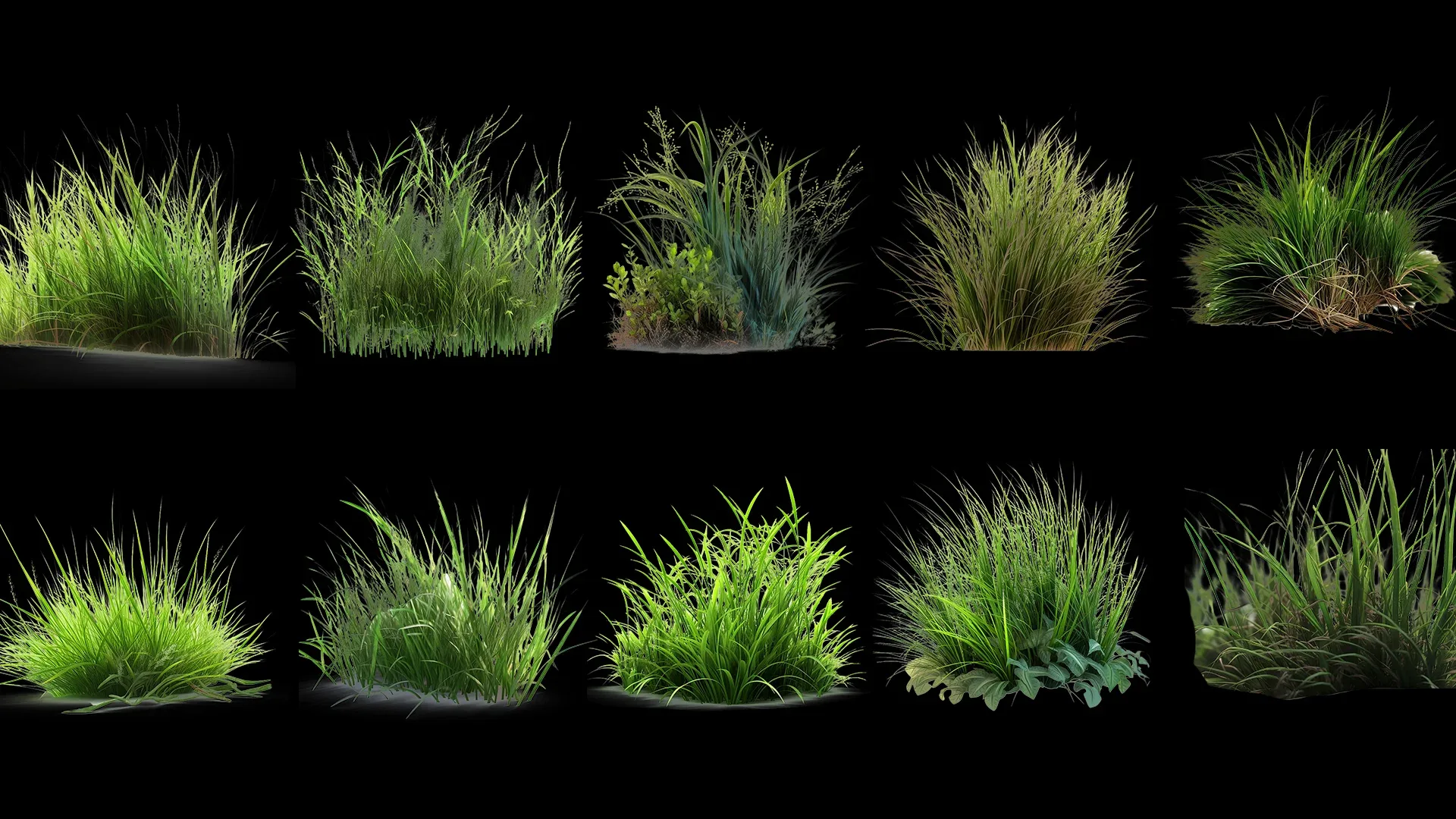 100 Grass and Weeds Images (PNG & Transparent Files)-4K- High Quality