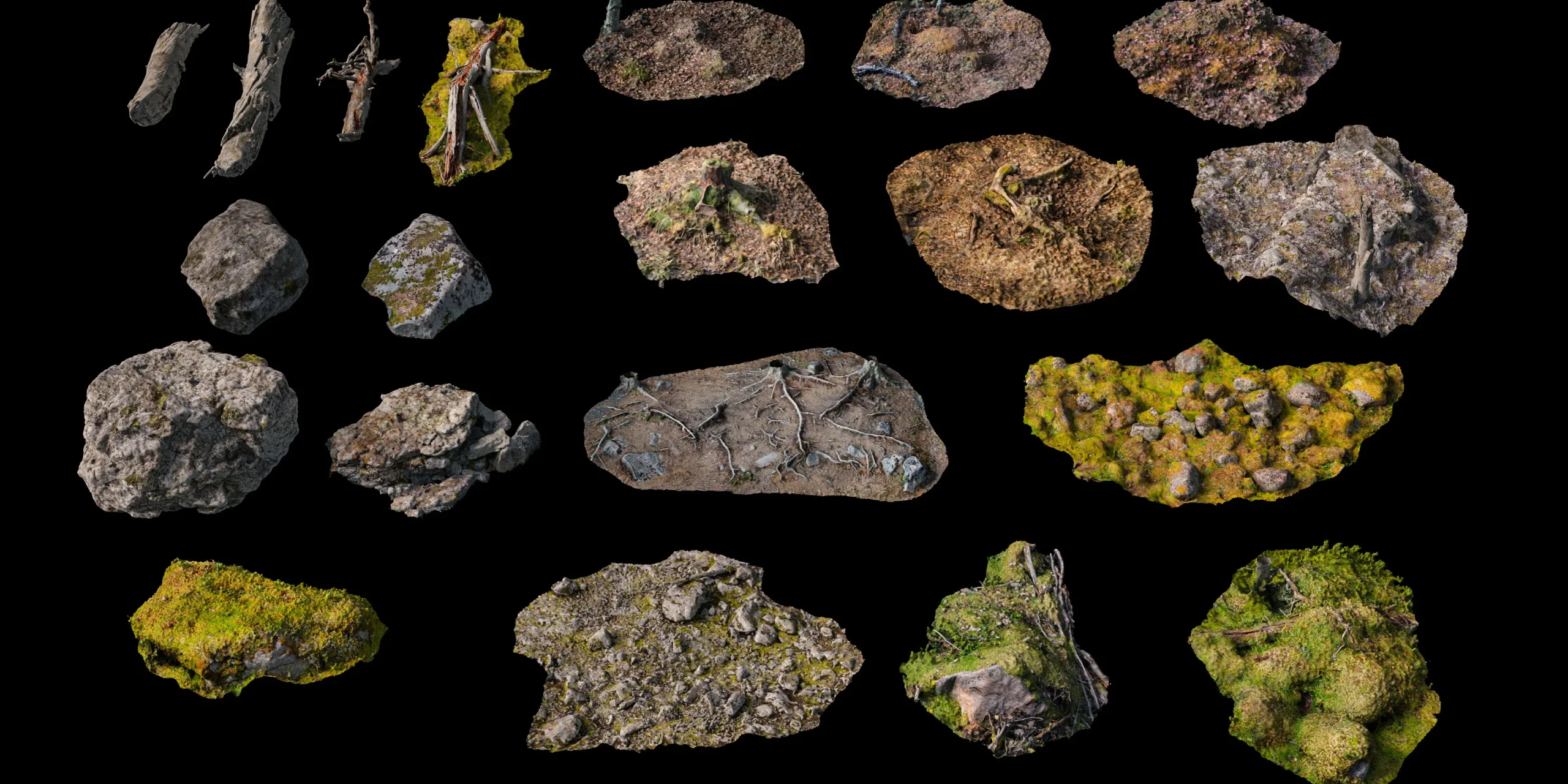 PBR Nature Photogrammetry Bundle - 16K Textures