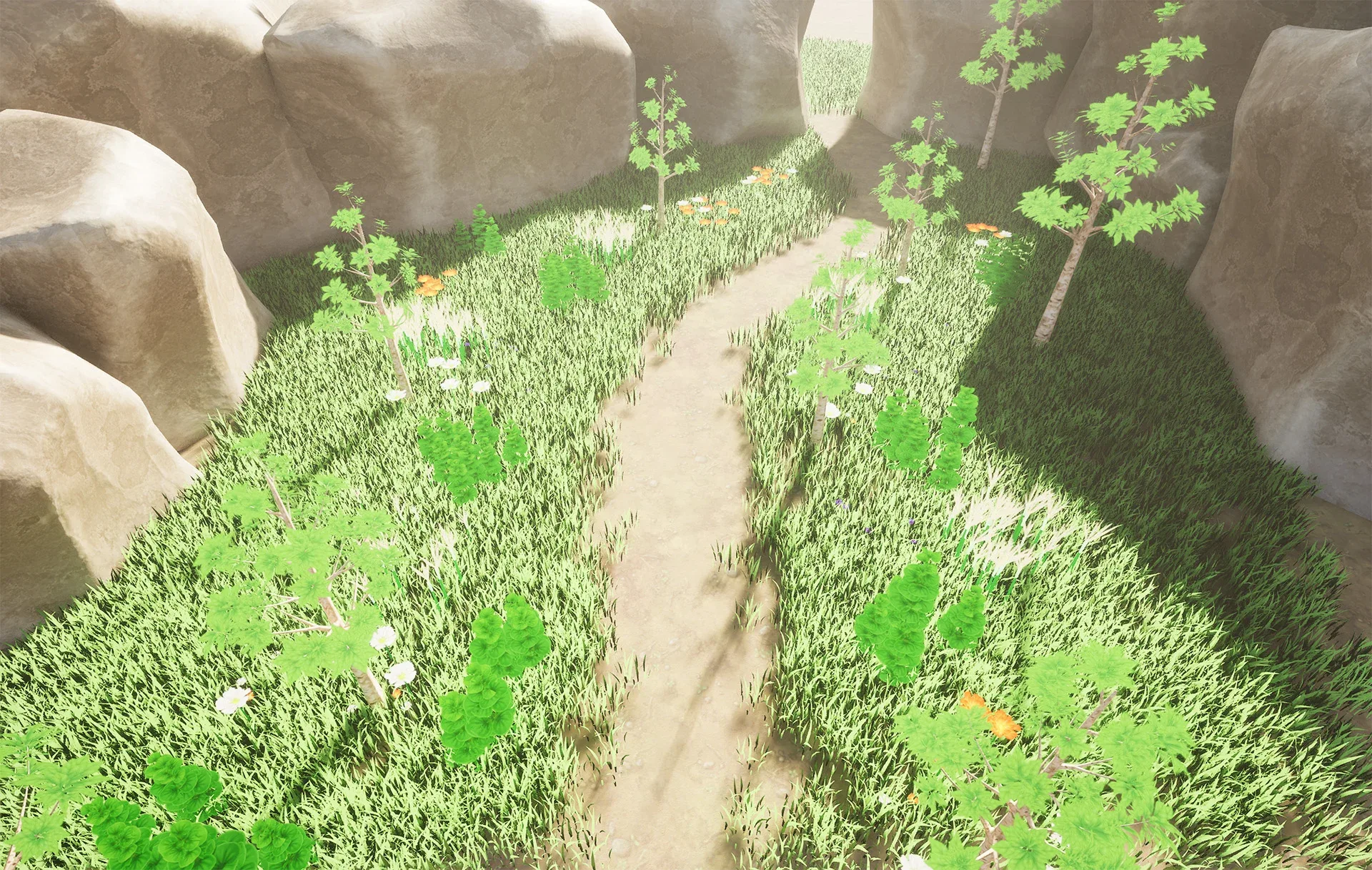 Cartoonish Game Foliage 3D Scene Pack