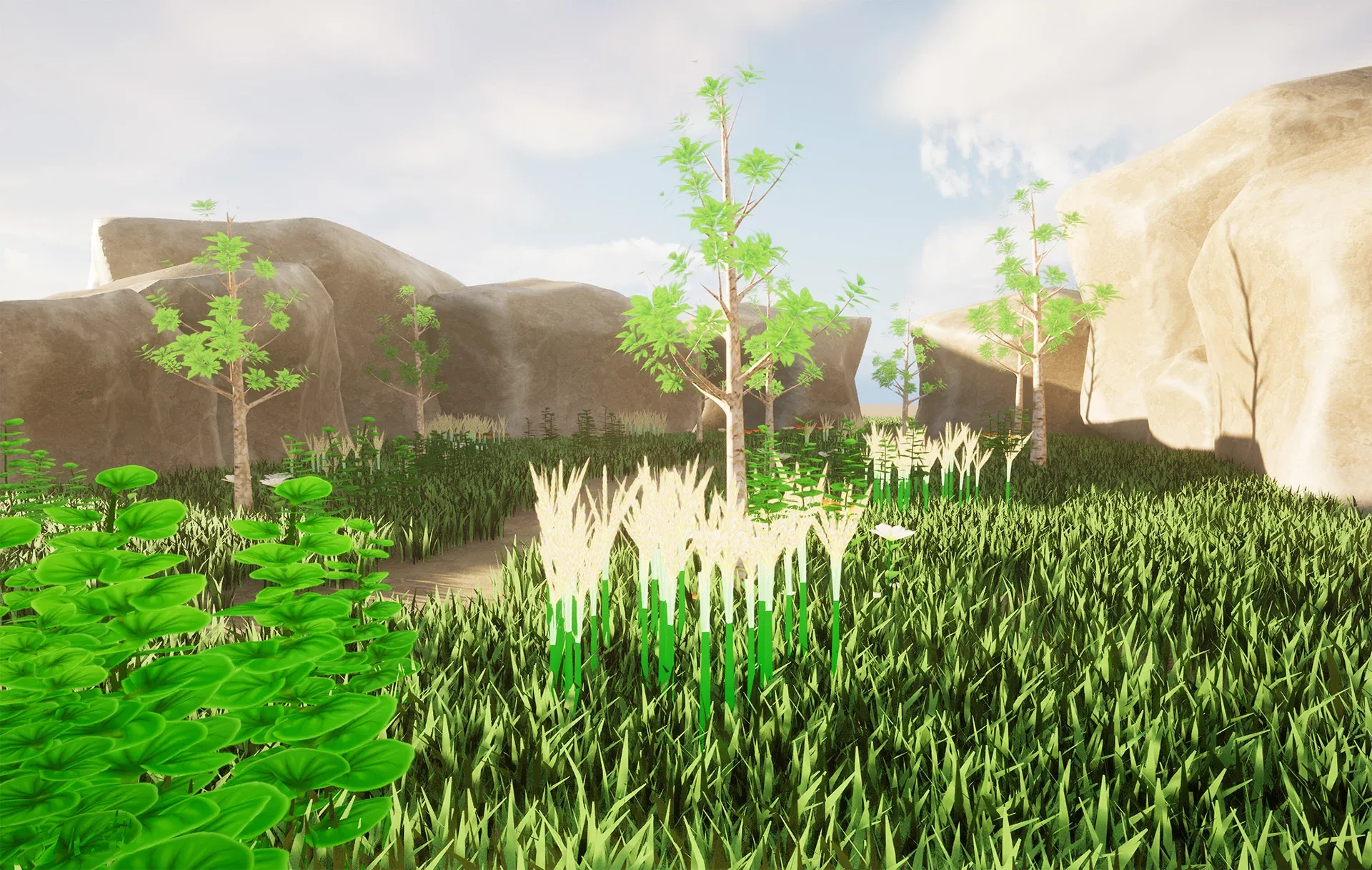 Cartoonish Game Foliage 3D Scene Pack