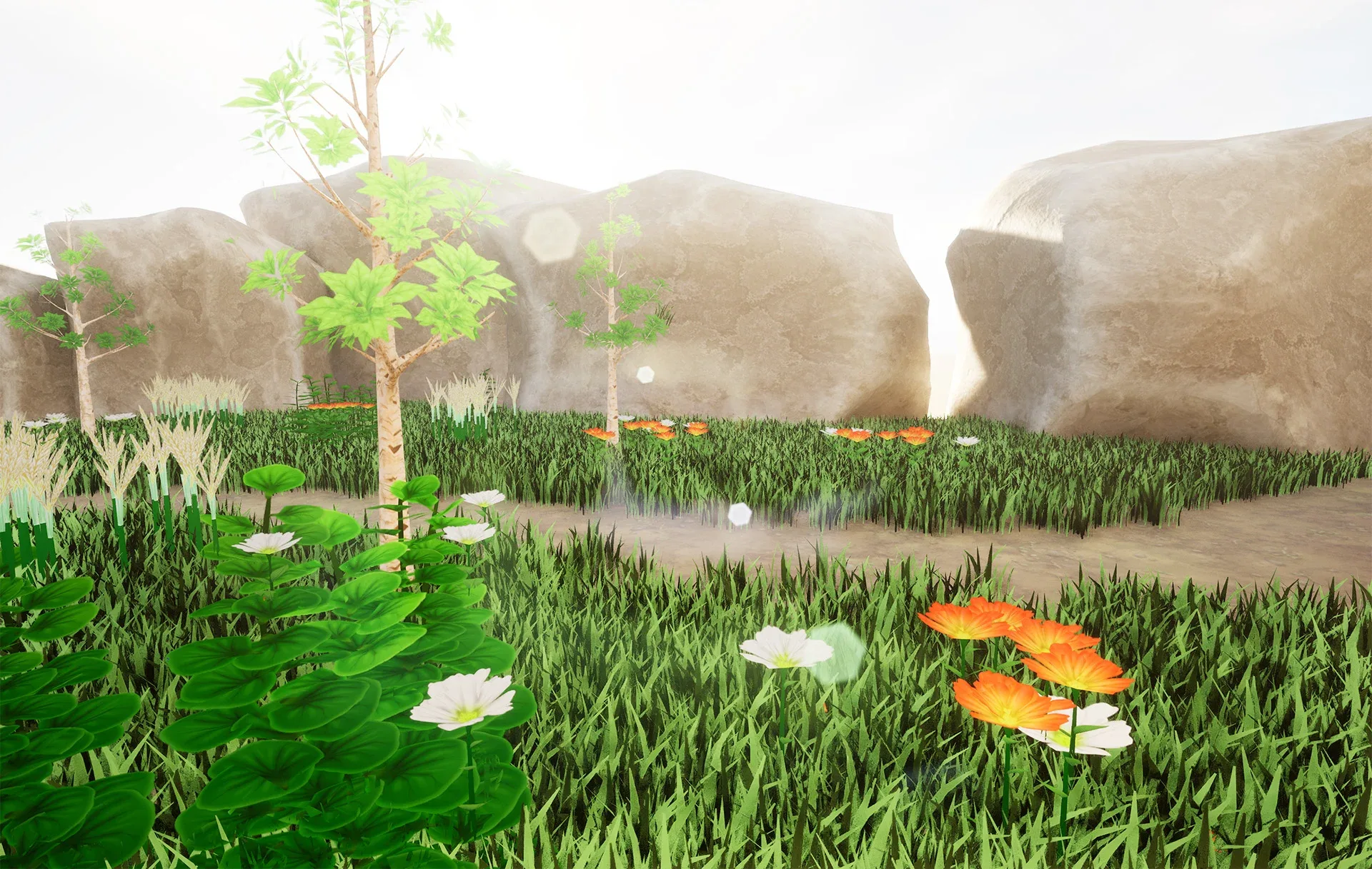 Cartoonish Game Foliage 3D Scene Pack