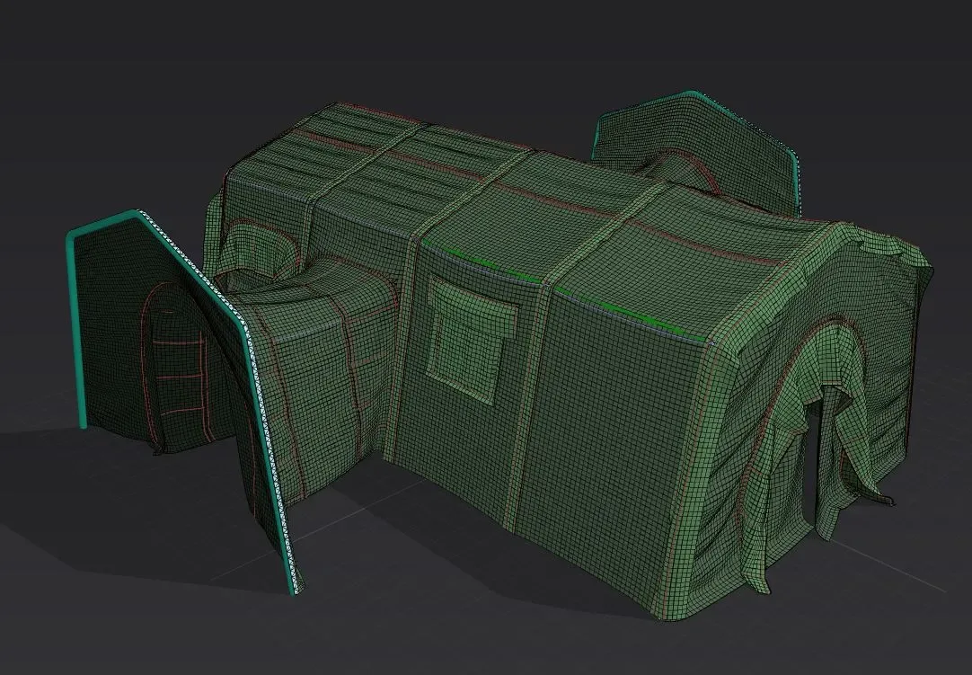 Game Assets | Military Tent Kit Bash