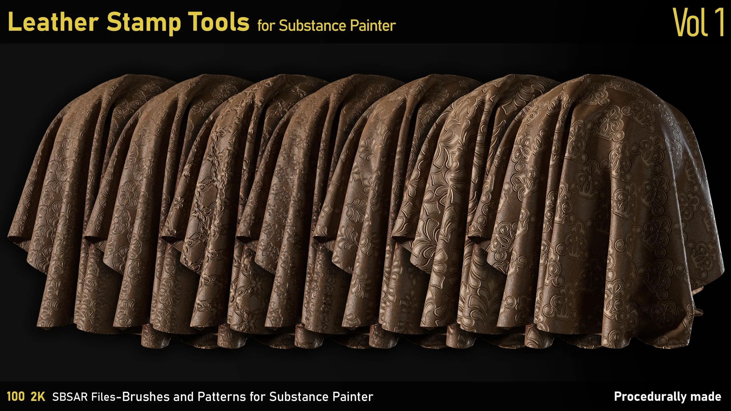 Leather Stamp Tools-Substance Painter-SBSAR