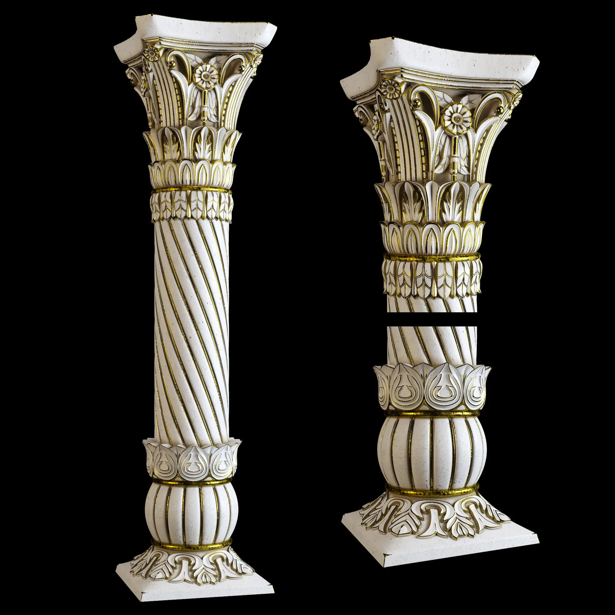 East carved column