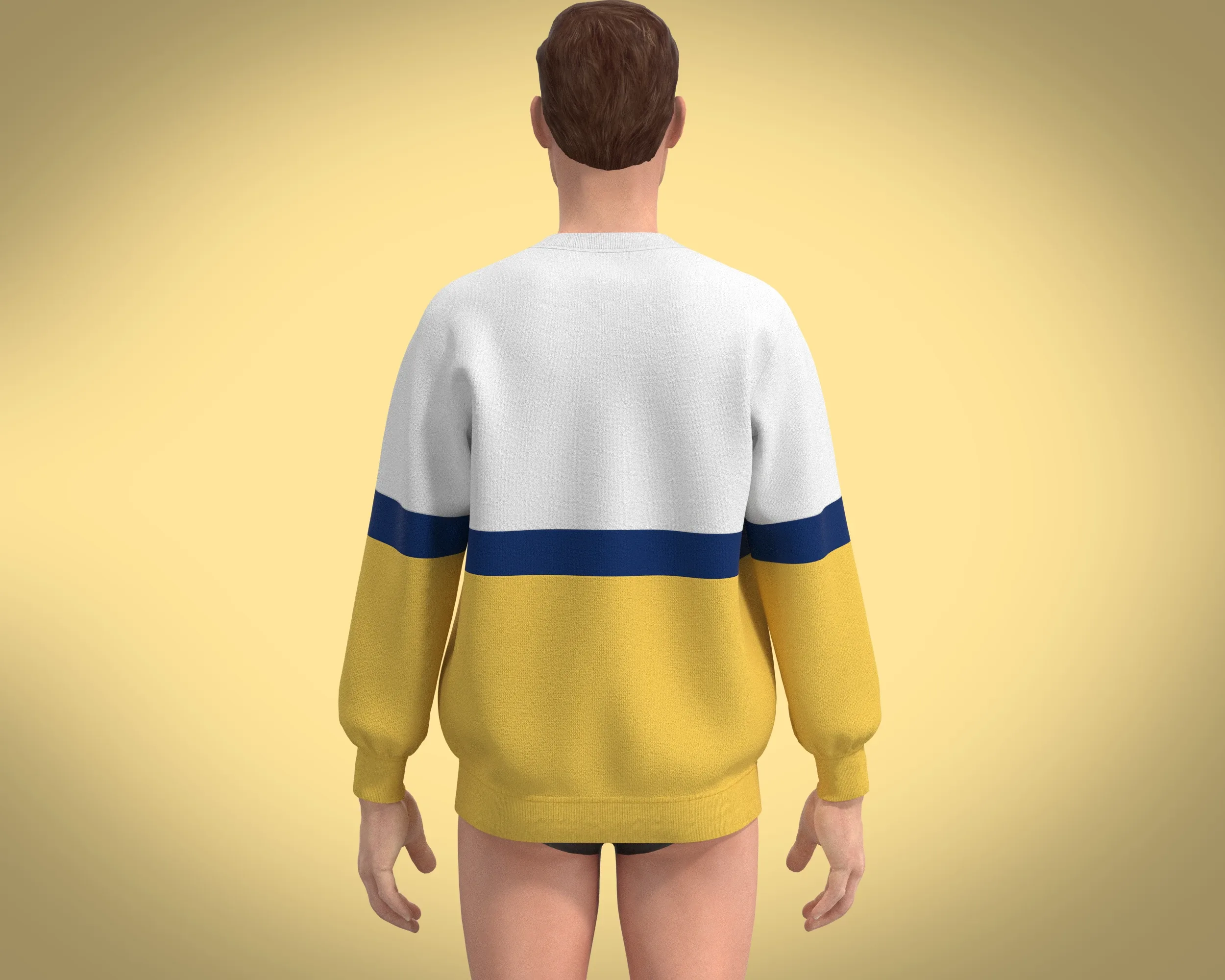 Men Yellow Sweatshirts | Marvelous / Clo3d / obj / fbx