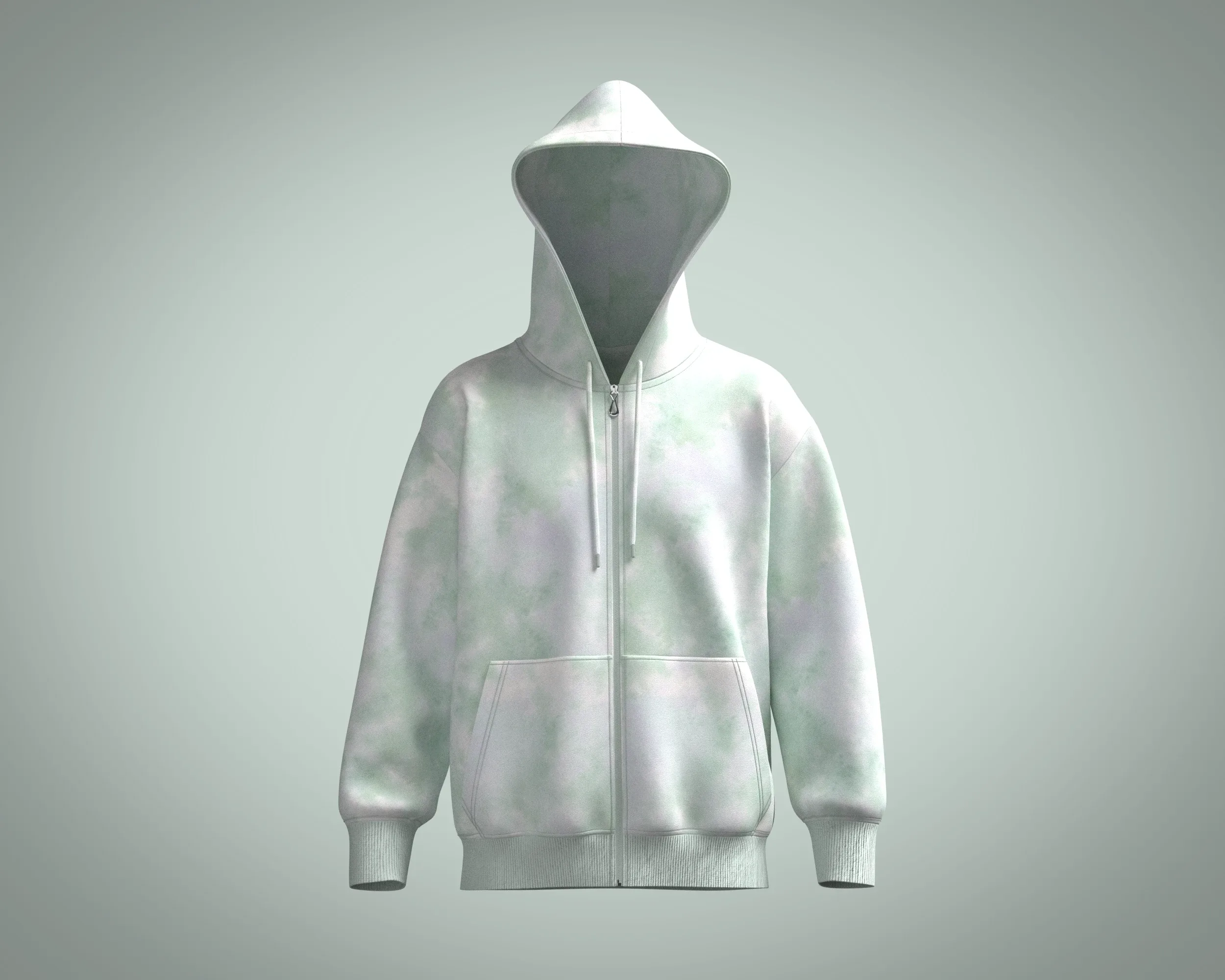 Men Zip Hoodie - Wash | Marvelous / Clo3d / obj / fbx