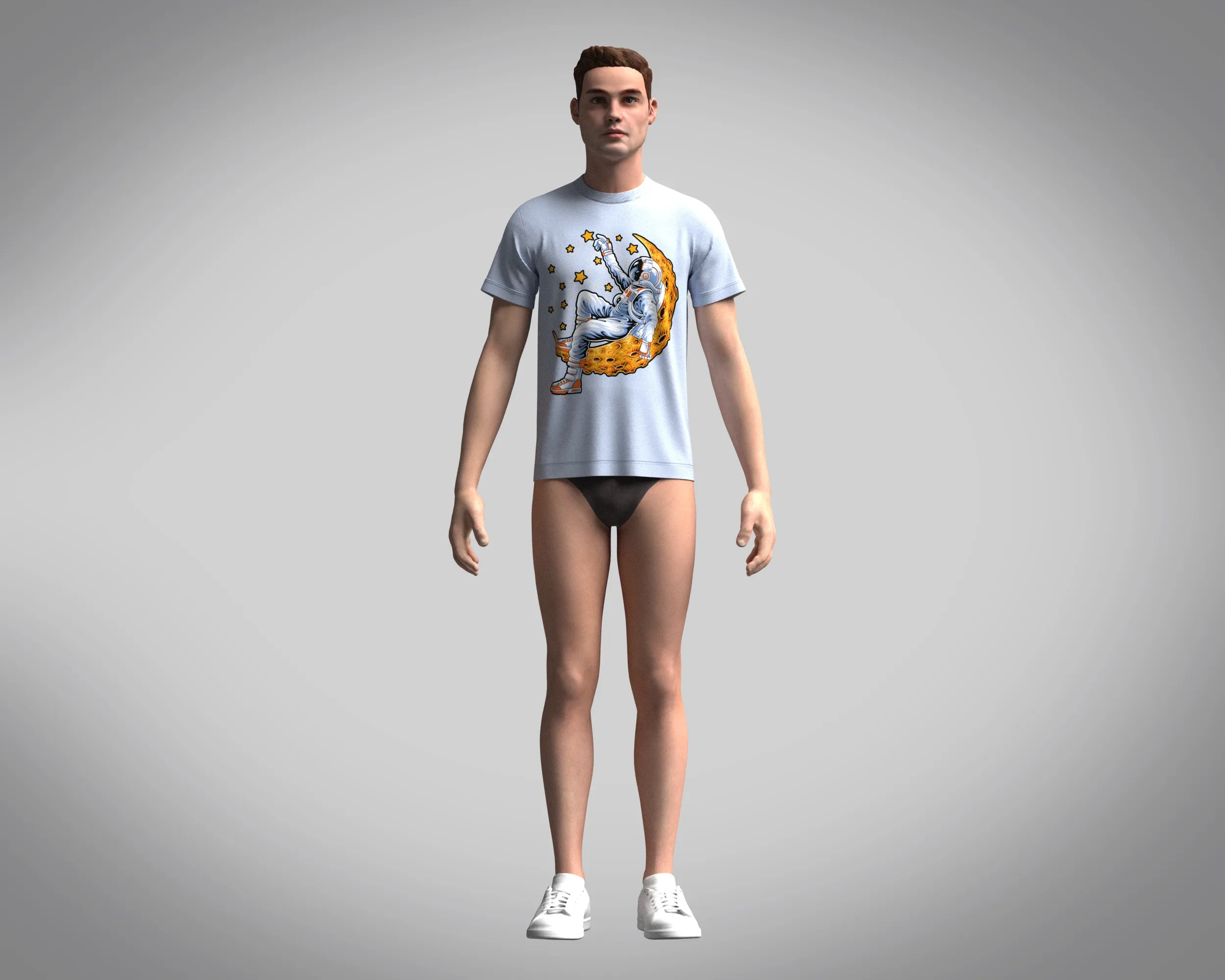 T-Shirt Lying On The Moon | Marvelous / Clo3d / obj / fbx