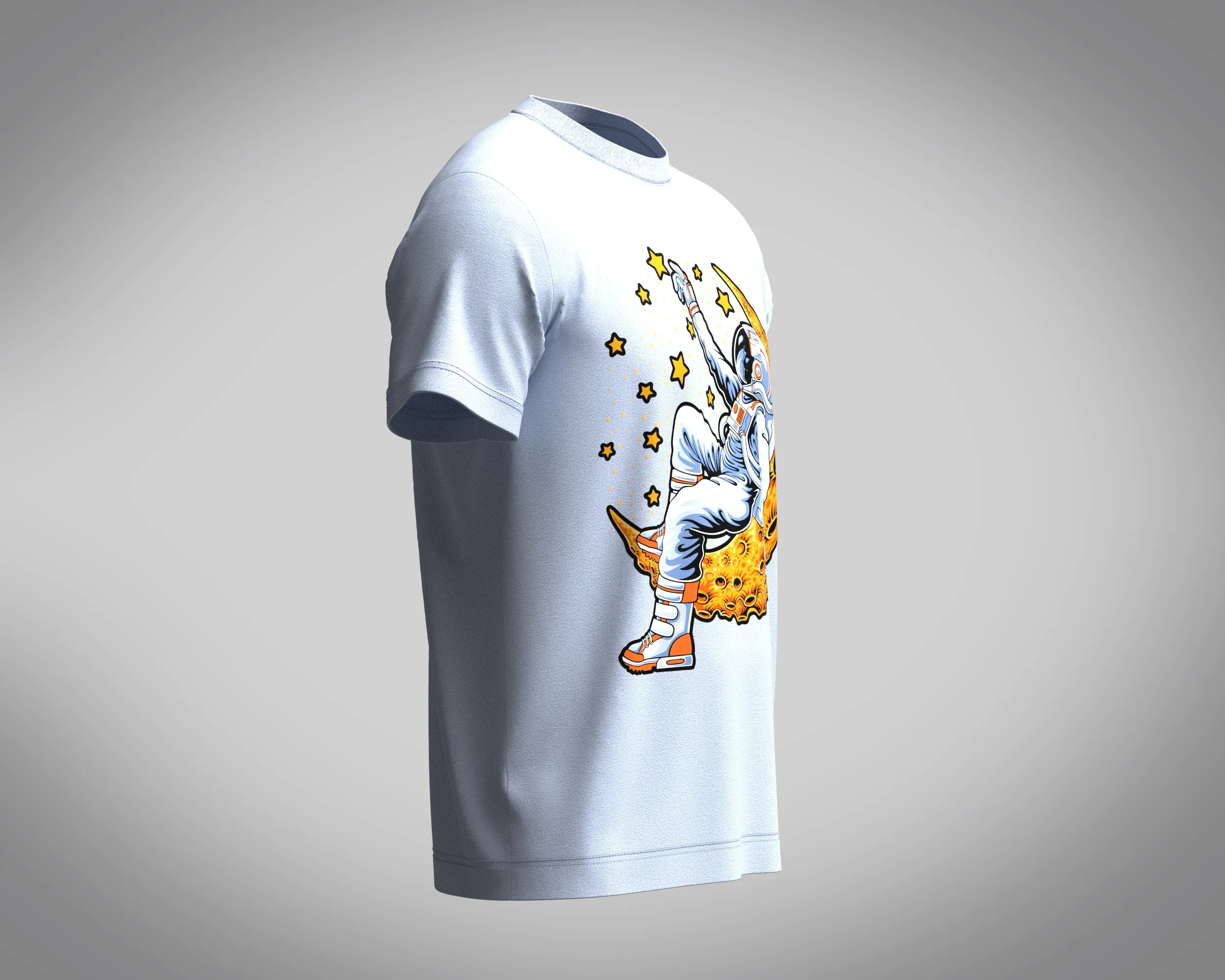 T-Shirt Lying On The Moon | Marvelous / Clo3d / obj / fbx