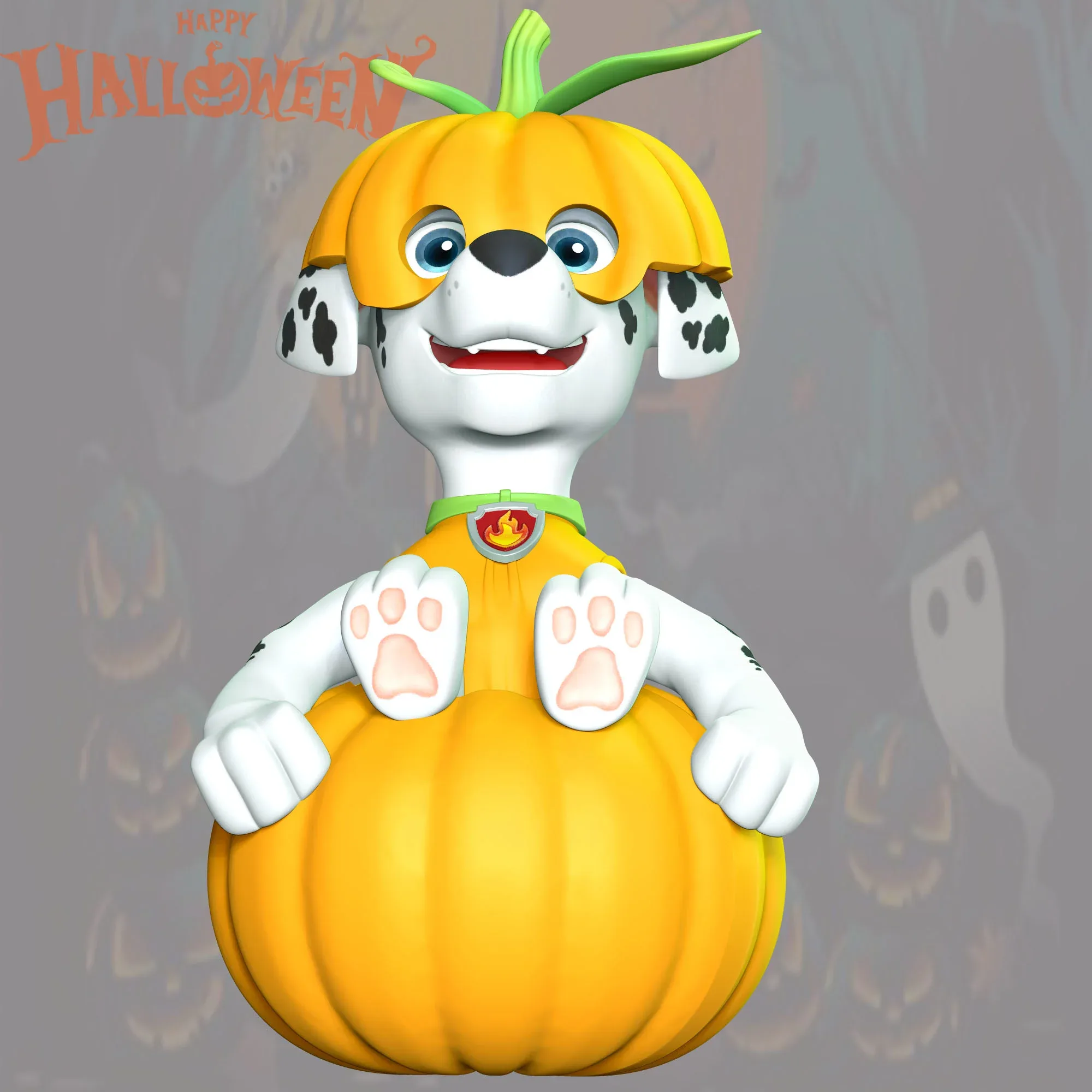 Marshall Halloween - Paw Patrol - FlippedNormals