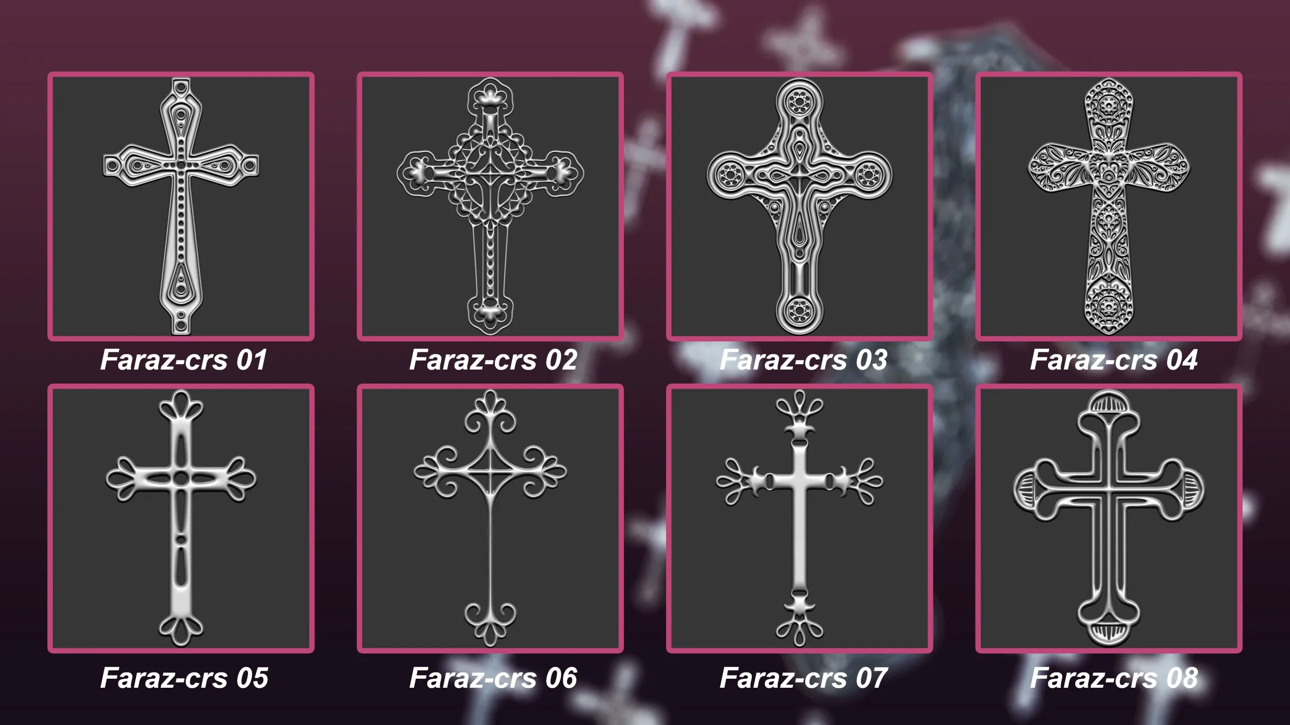 30 Christian cross 3D model Vol 3