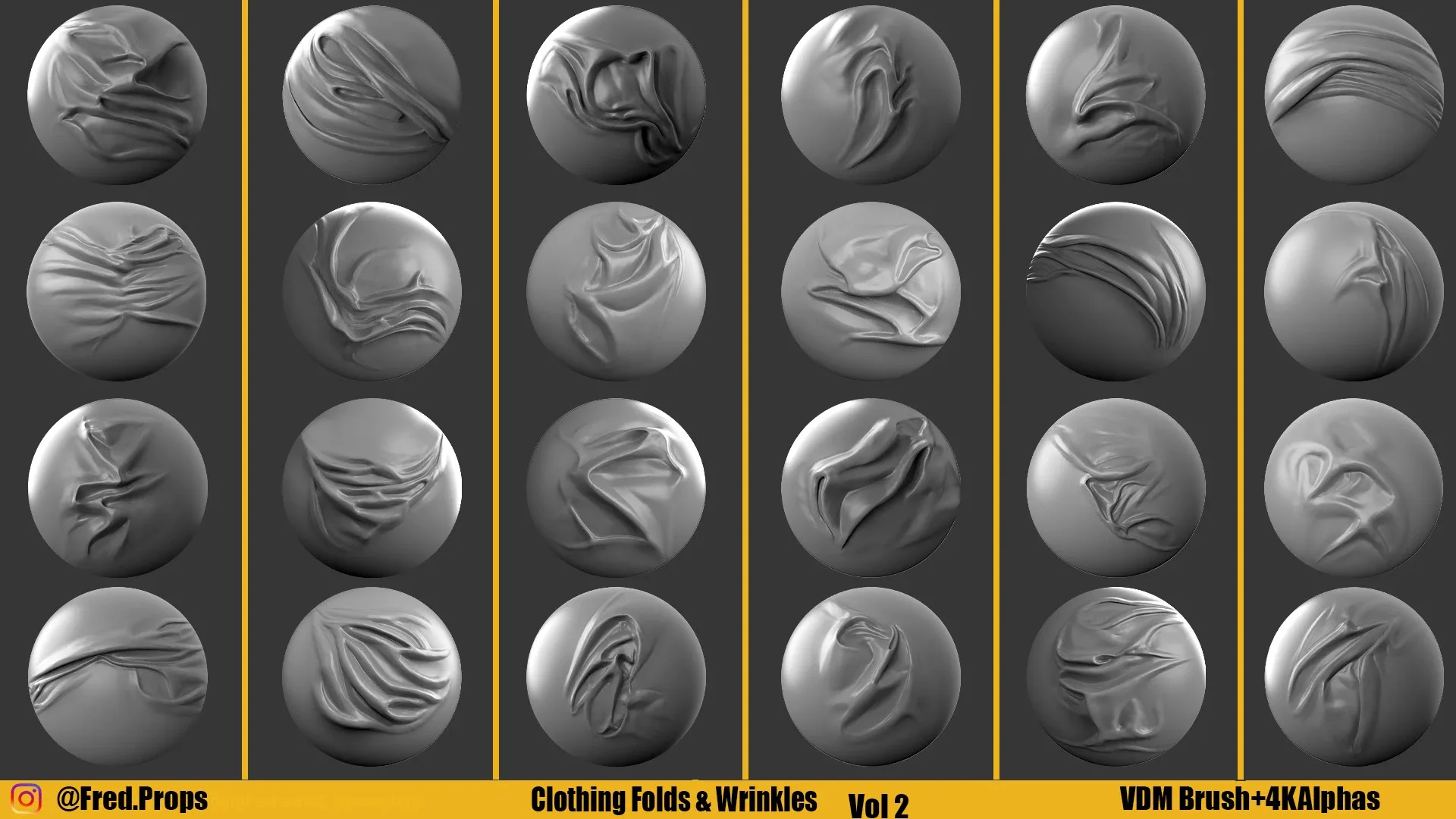 25 Clothing Folds & Wrinkles VDM Brush+Alphas Vol 2