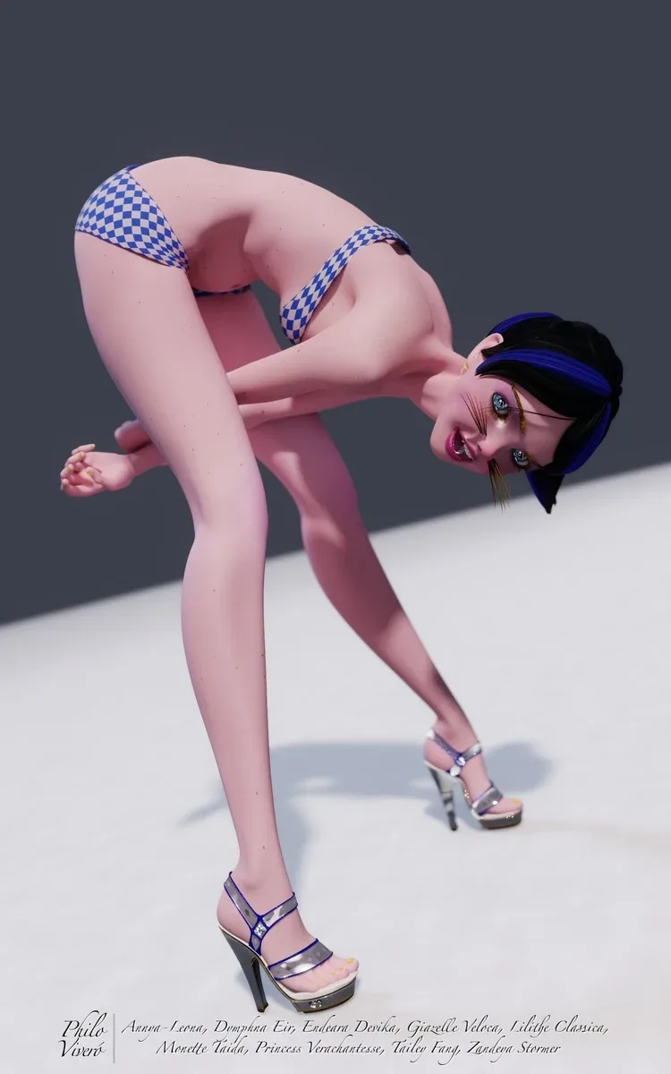 Giazelle Veloca, Thin Tigresse, Fully-Rigged Blender Character