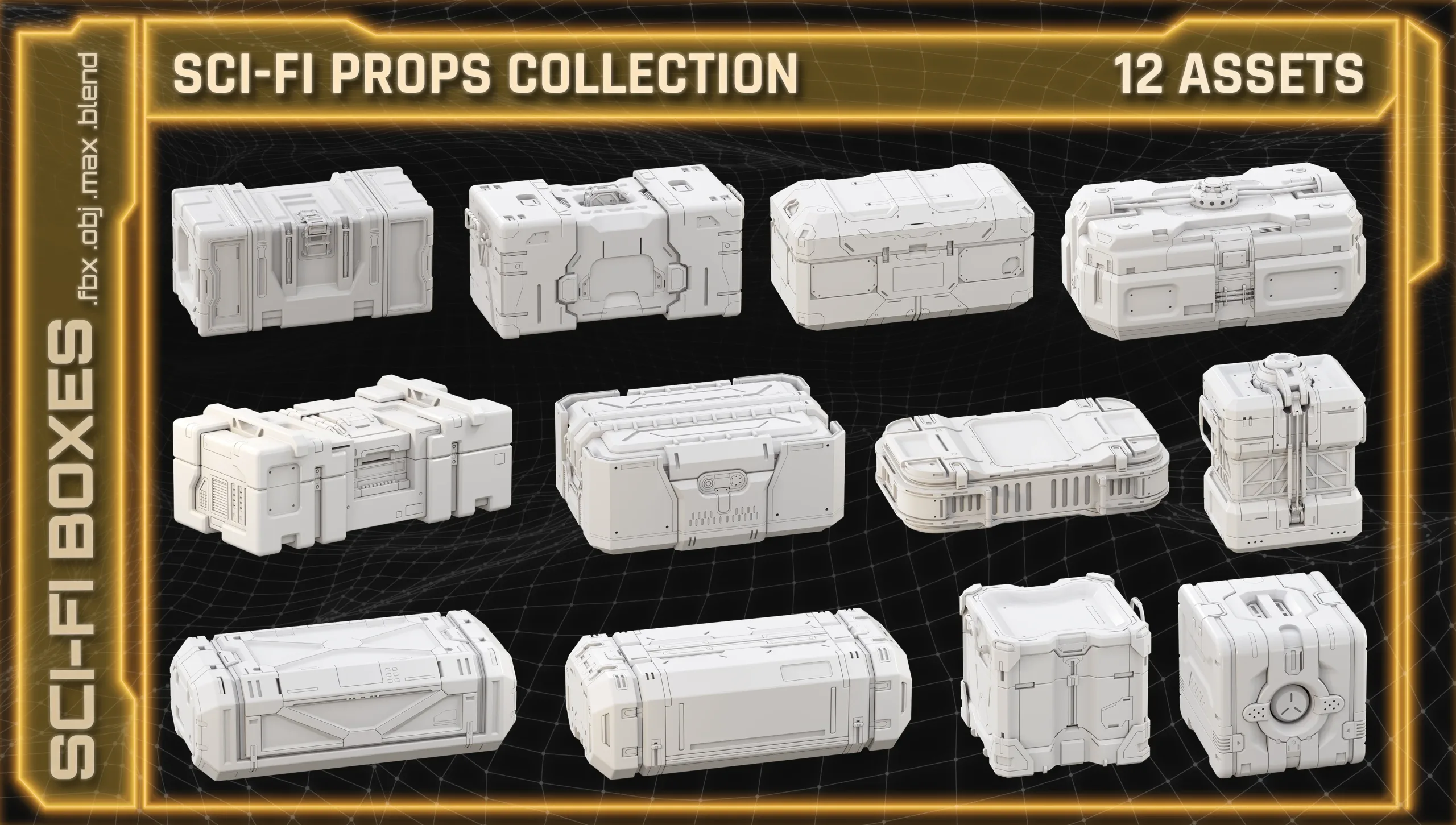 SCI-FI Props Collection BOXES