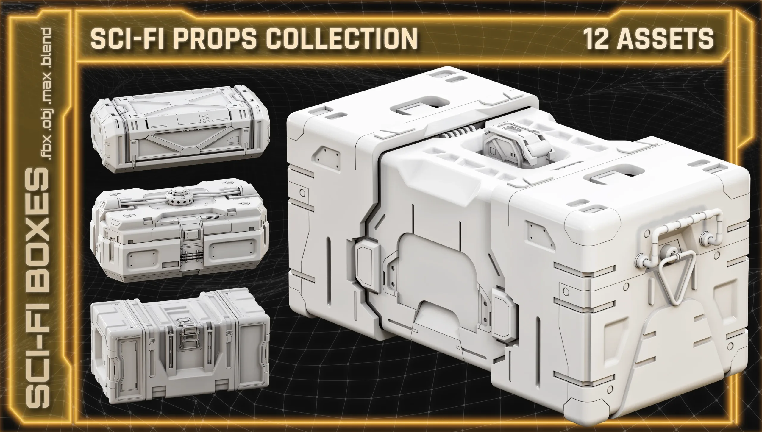 SCI-FI Props Collection BOXES