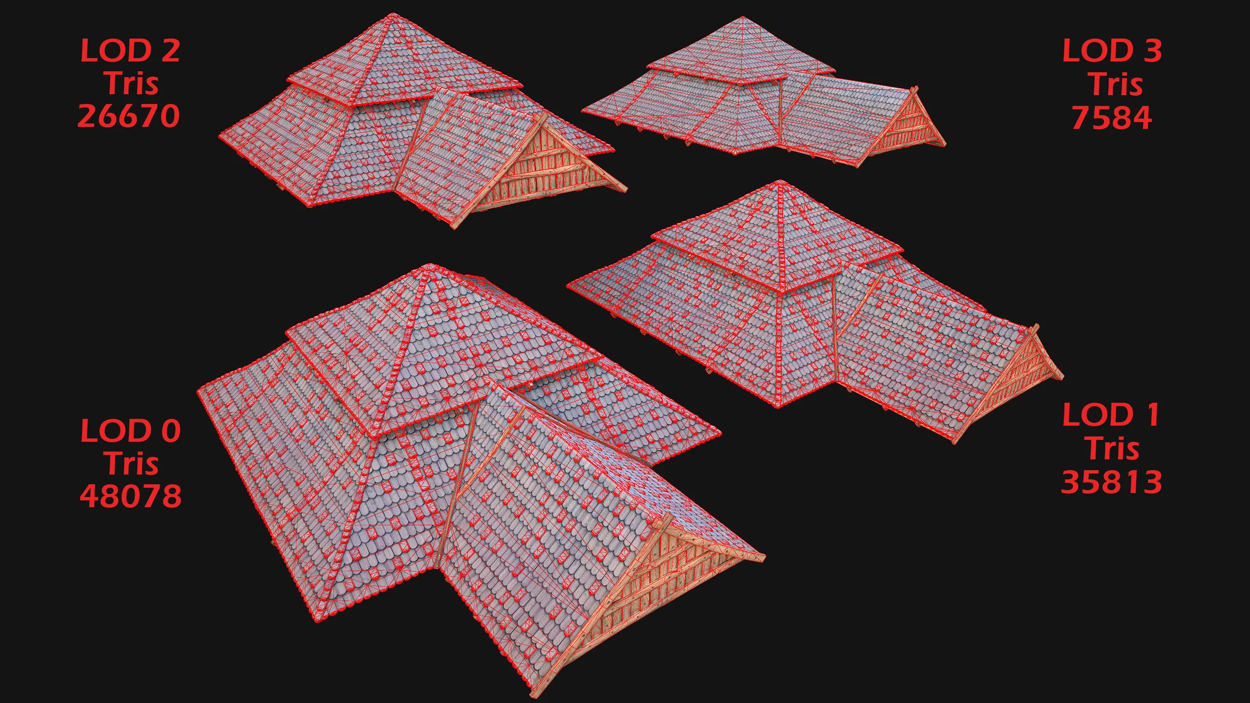 Medieval Roof Tile Modular