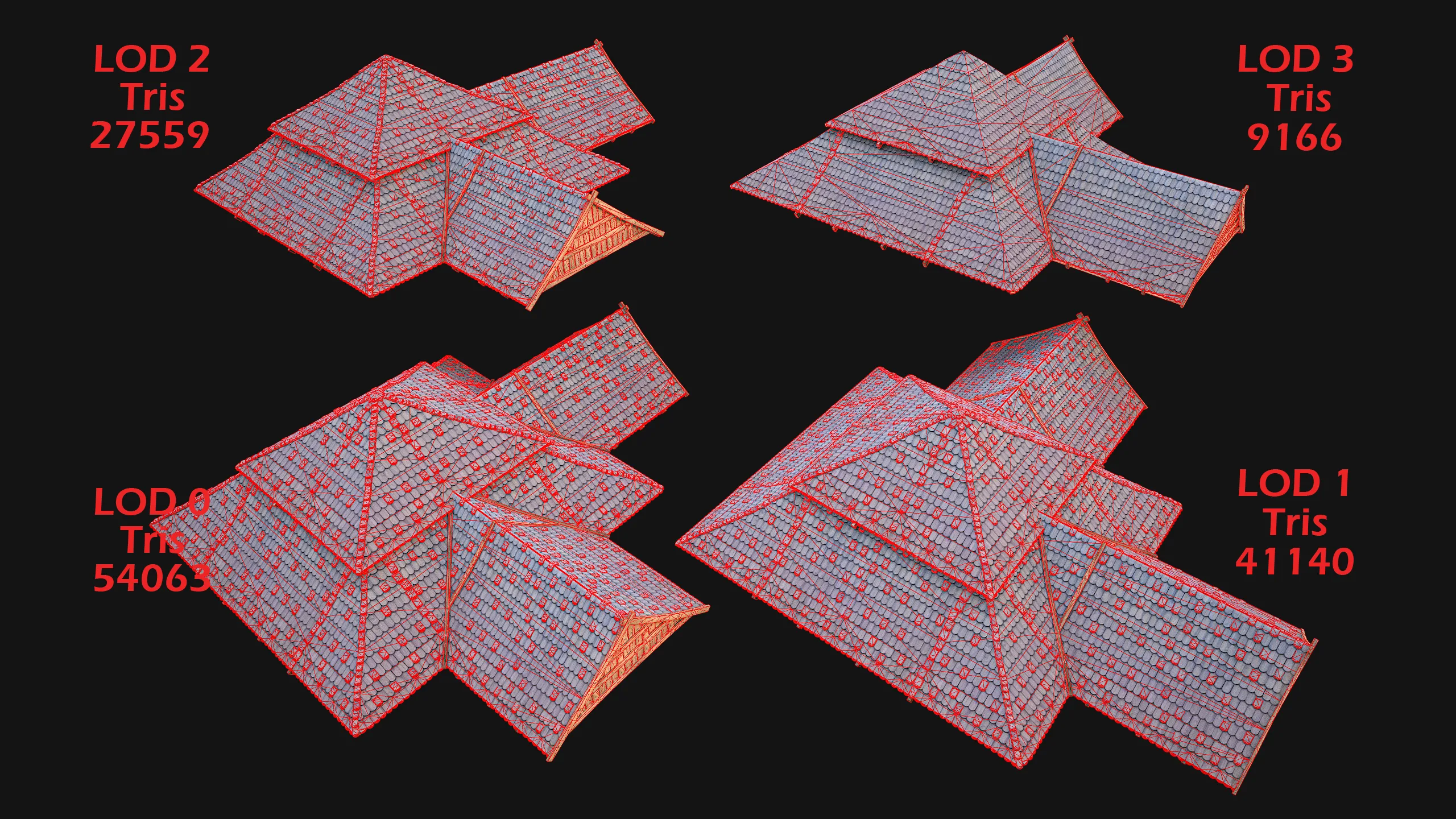 Medieval Roof Tile Modular