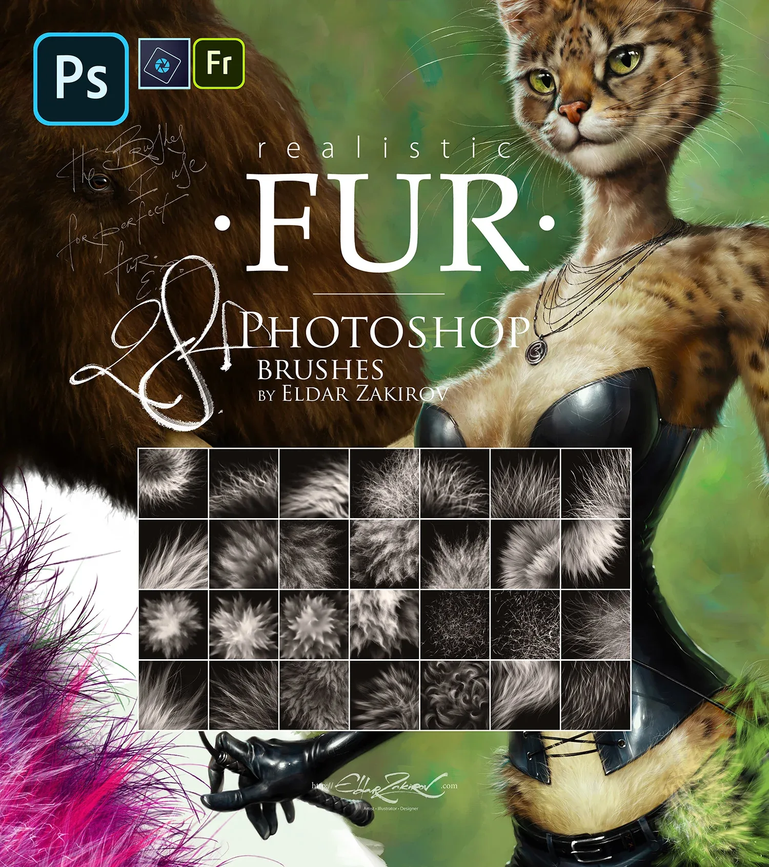 Realistic FUR Brush Set for Photoshop (Updated to v.3.0)