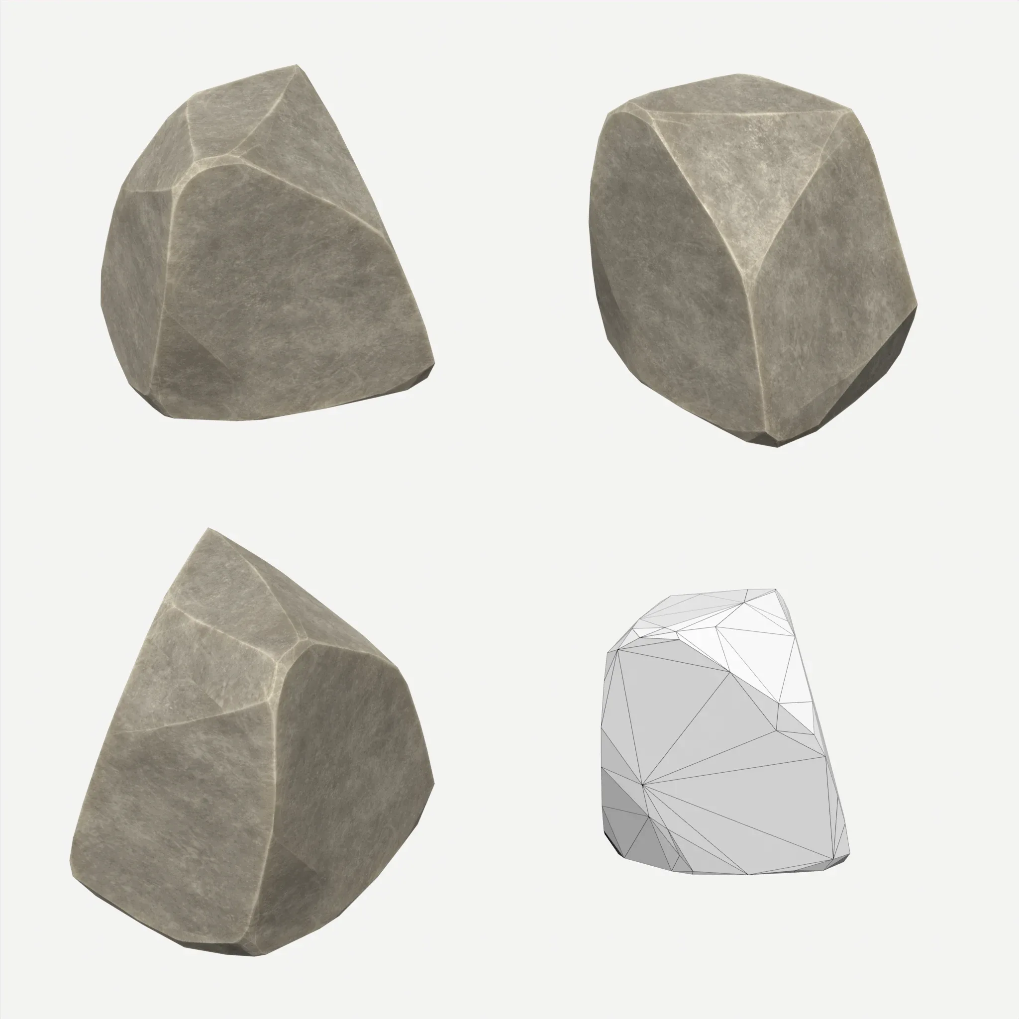 30 Stylized Block Rock - 3D Game Asset - 231030