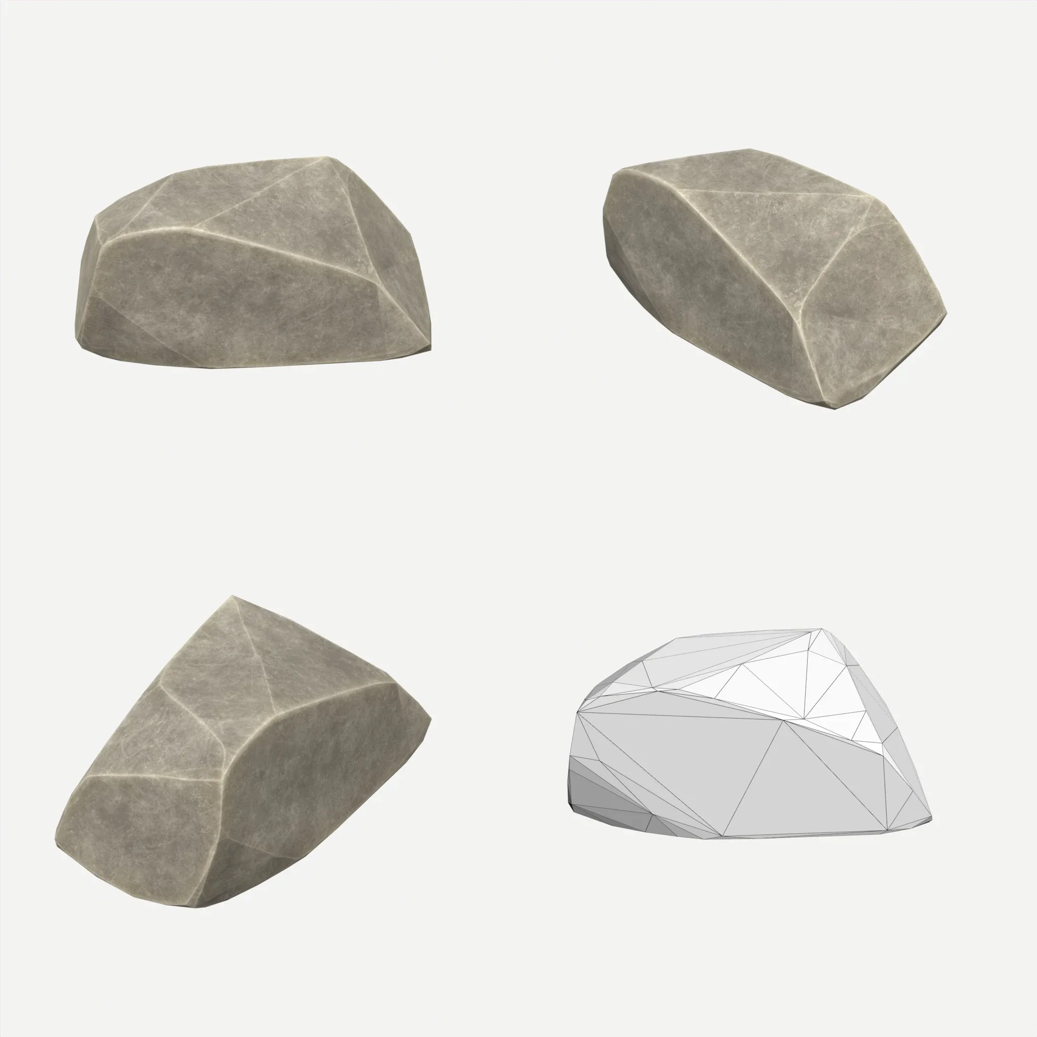 30 Stylized Block Rock - 3D Game Asset - 231030