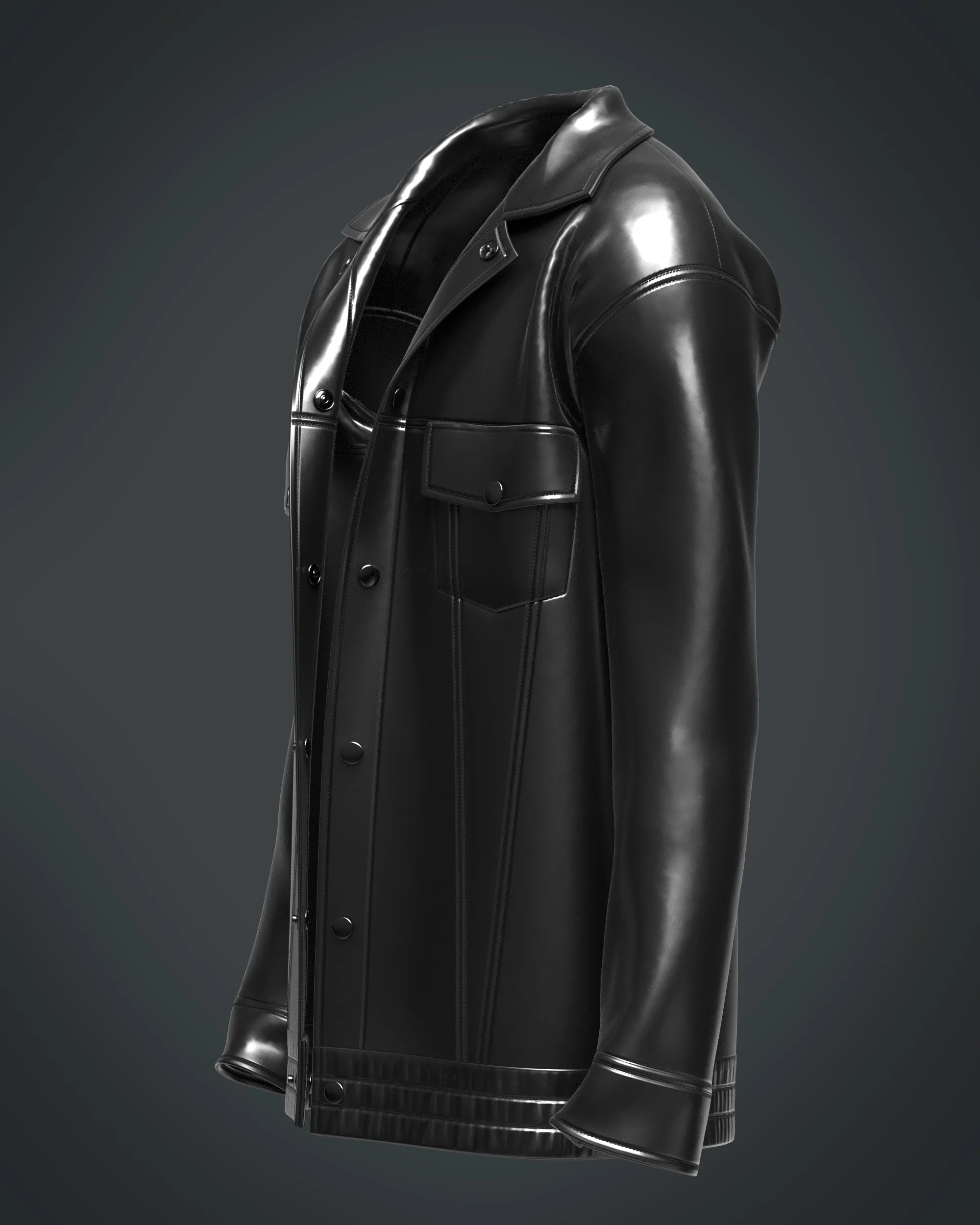 Mens Leather Jacket | Marvelous / Clo3d / obj / fbx