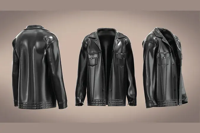 Mens Leather Jacket | Marvelous / Clo3d / obj / fbx