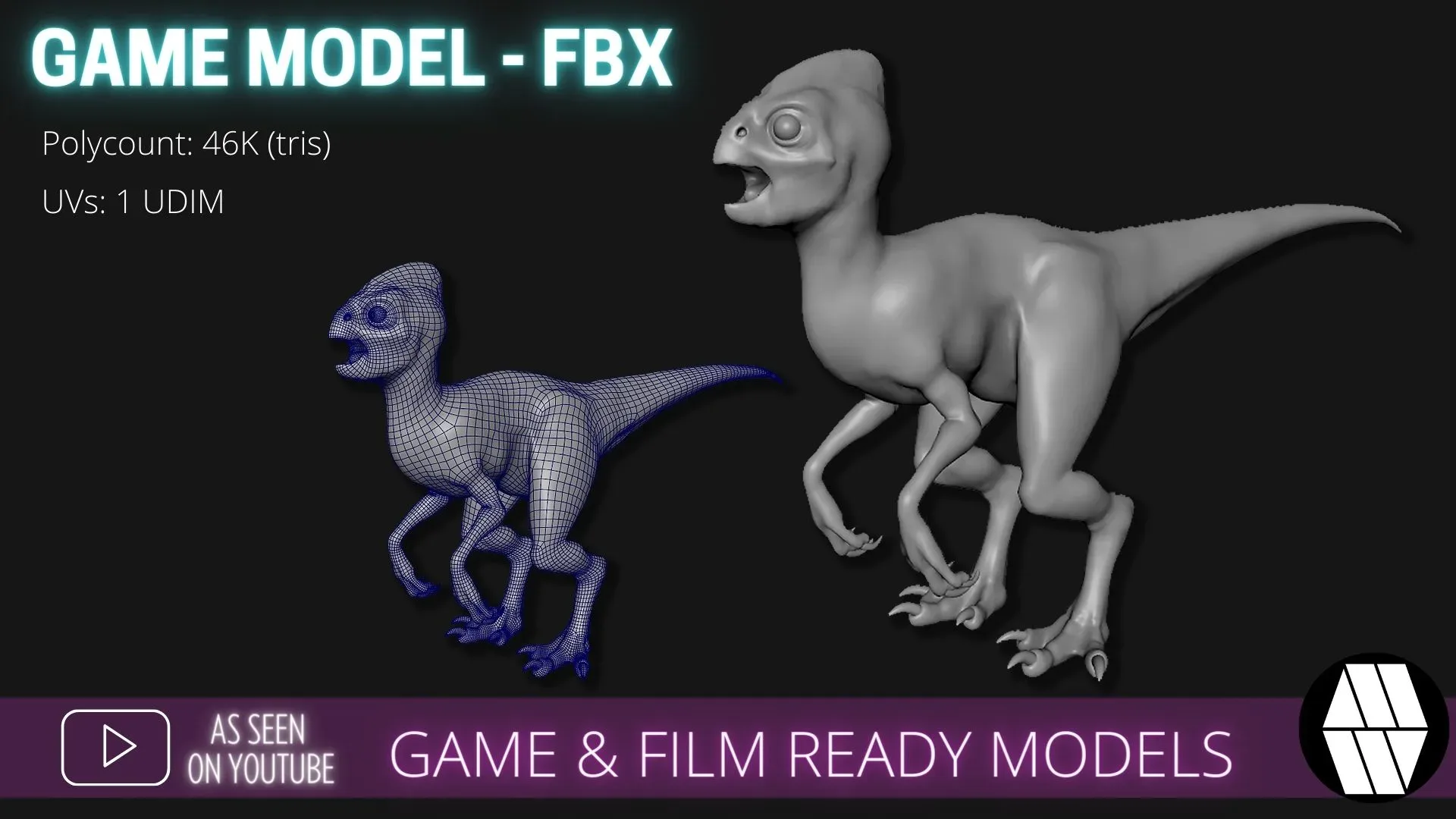 Game & Film Ready: Mini Dino Low Poly FBX Models