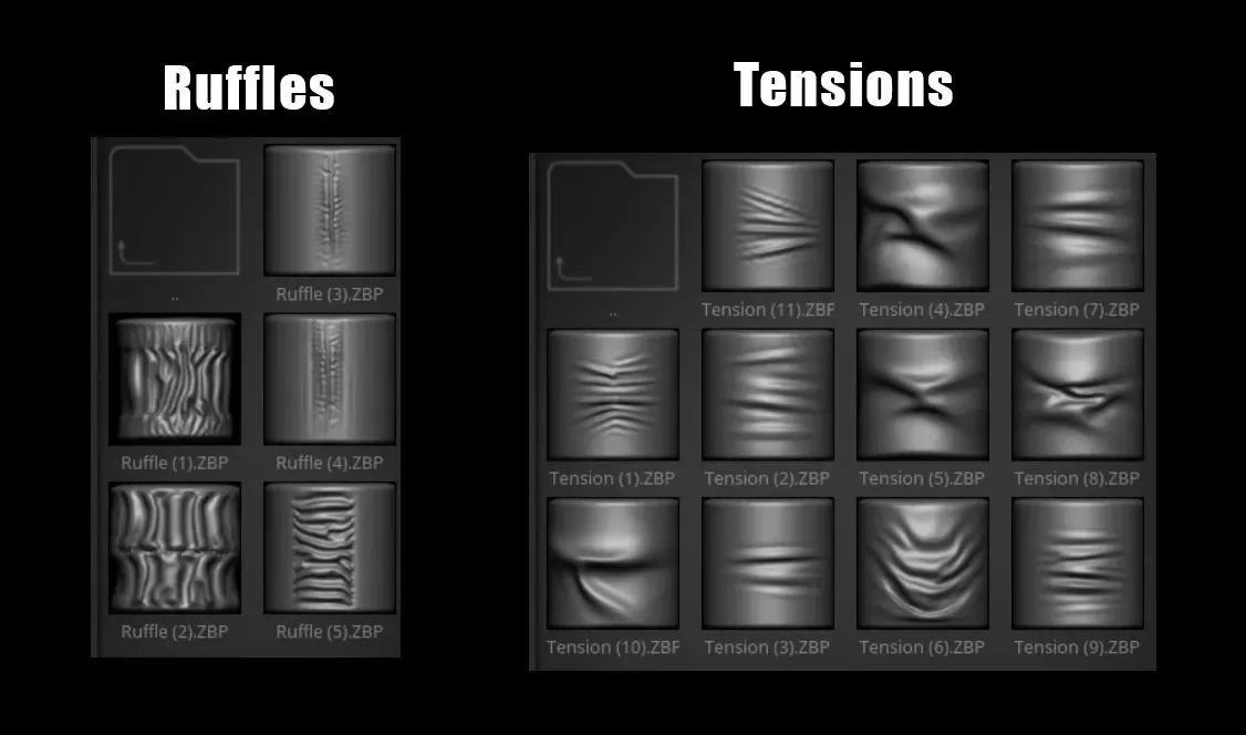 Clothes Wizard - 80 Brushes for realistic Clothes Sculpting - For ZBRUSH and BLENDER + Alphas