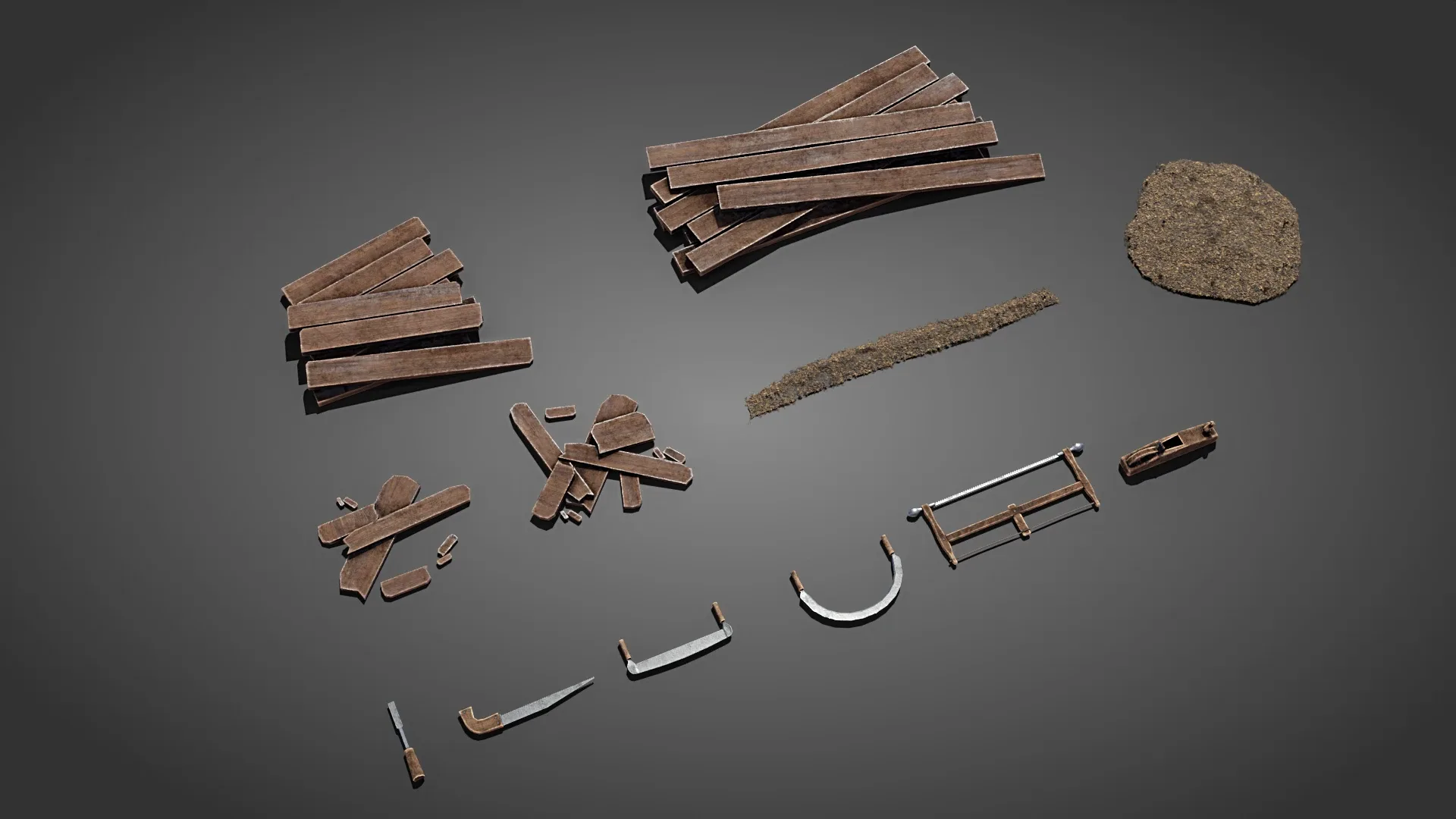 Medieval carpenter props